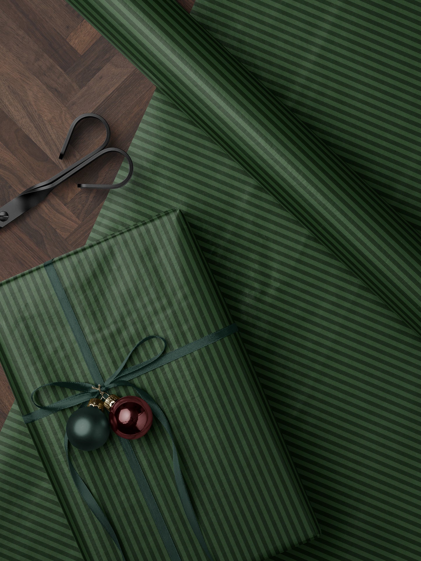 Evergreen Stripe Wrapping Paper