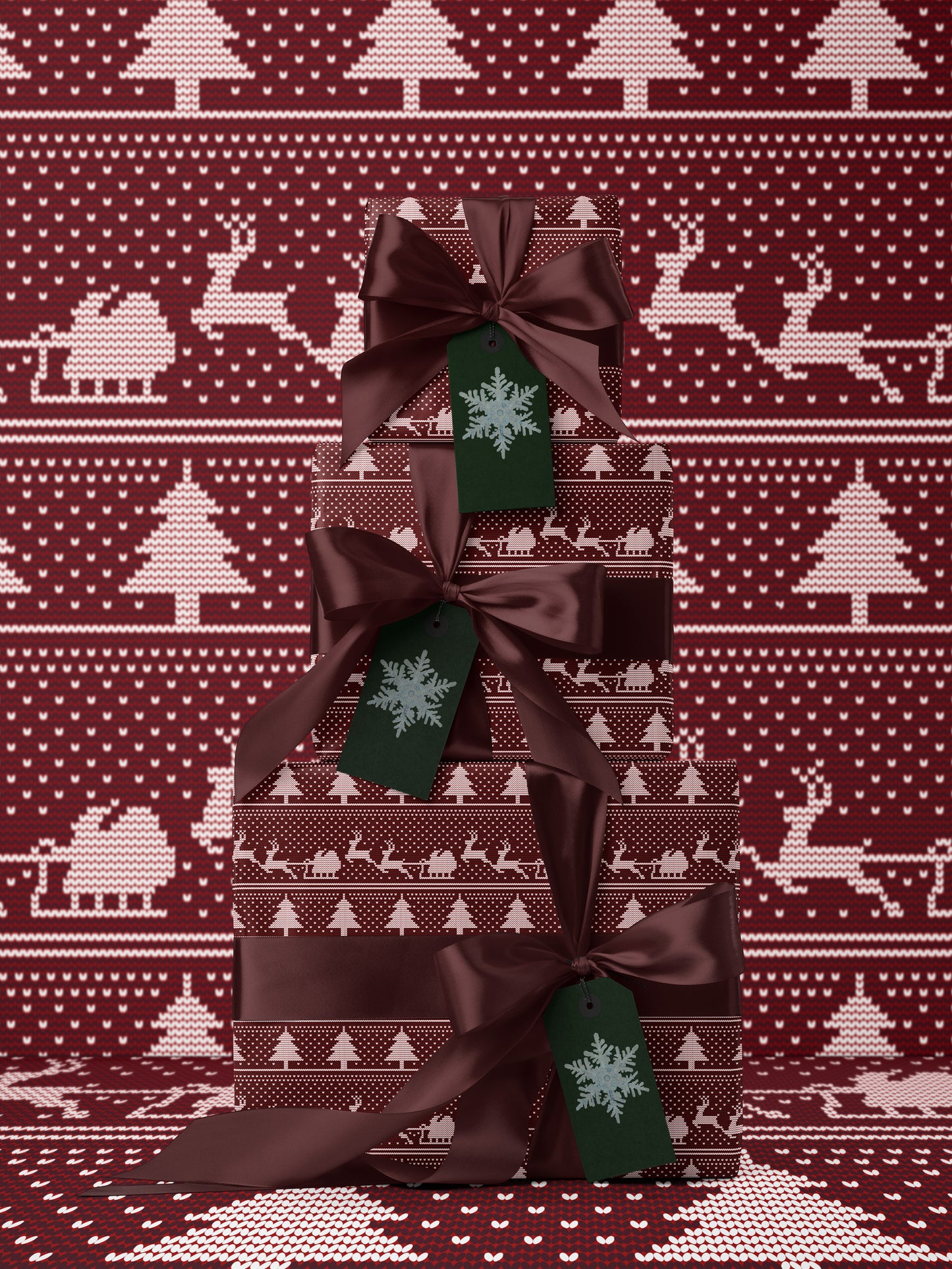 Sleigh Ride Christmas Sweater Wrapping Paper - House of Parlington