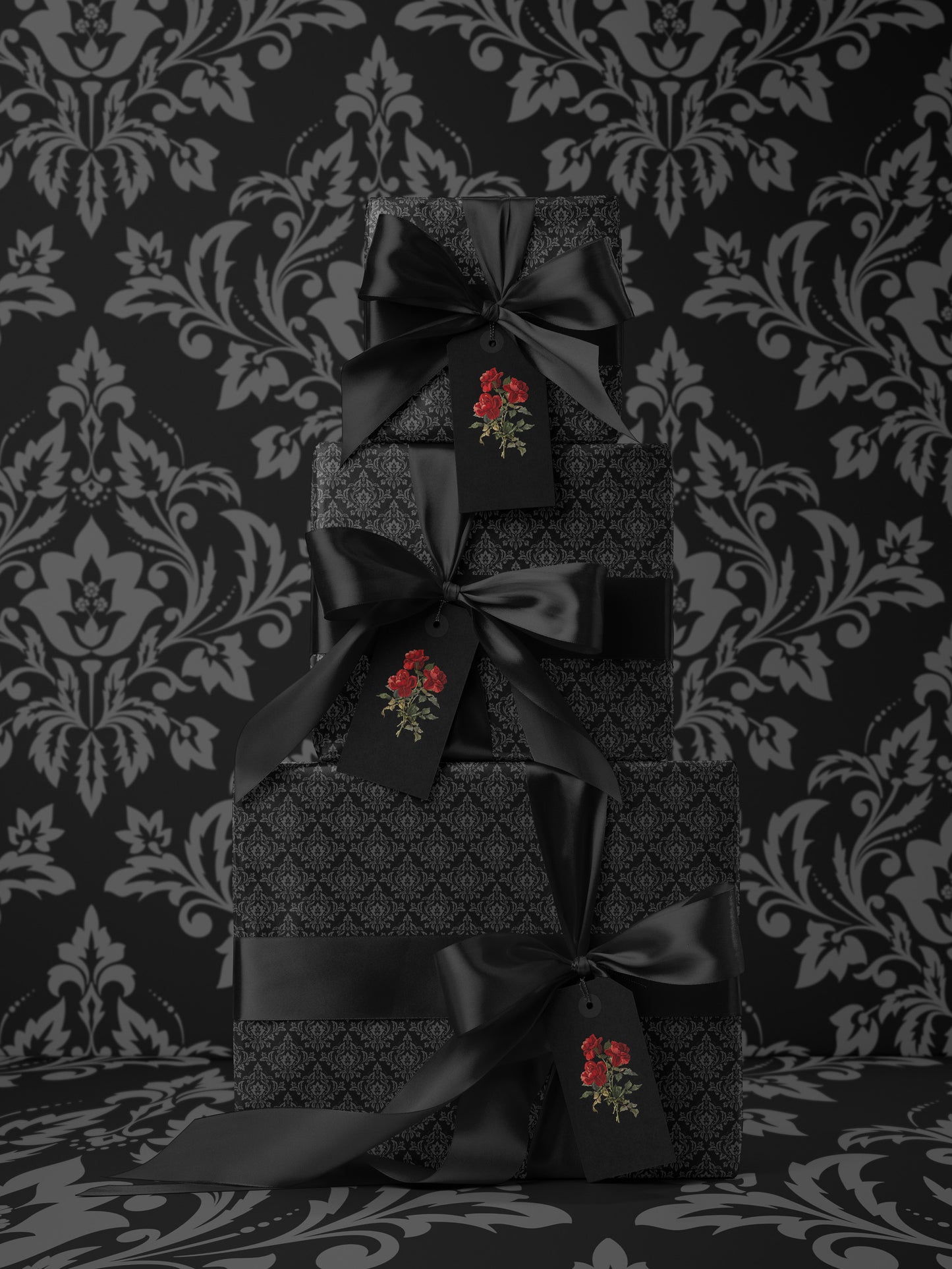 Gothic Damask Wrapping Paper - House of Parlington