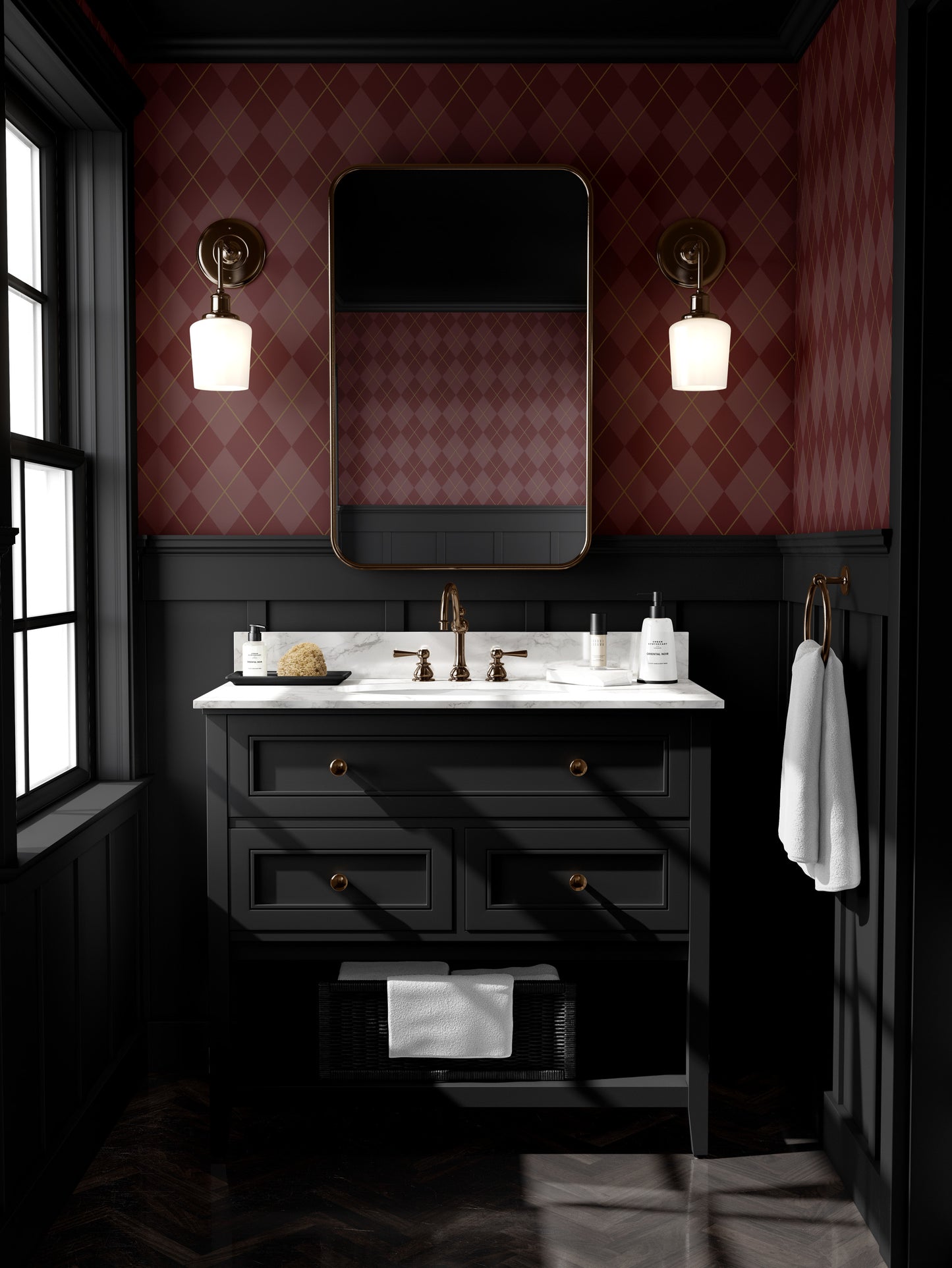 Red Argyle Wallpaper - House of Parlington