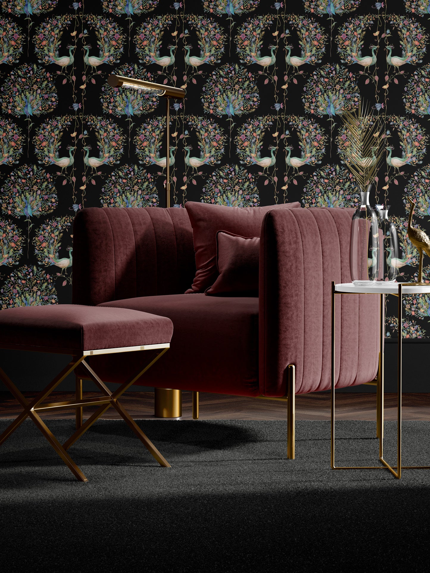 Majestic Peacock Wallpaper - House of Parlington