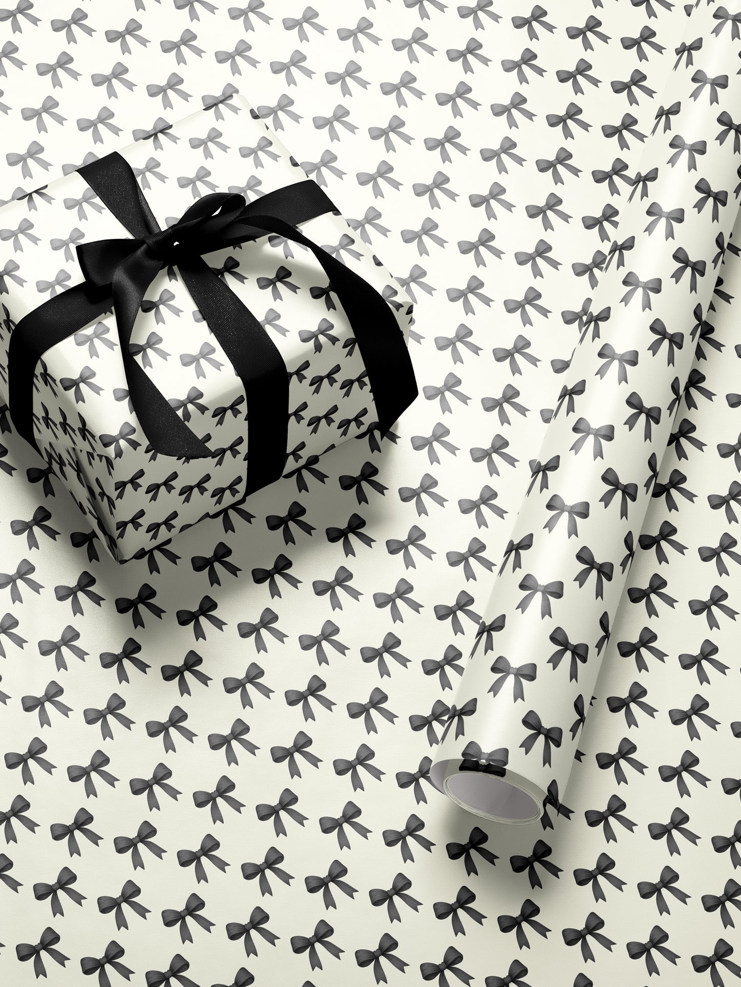 Elegant Bows - White Wrapping Paper - House of Parlington
