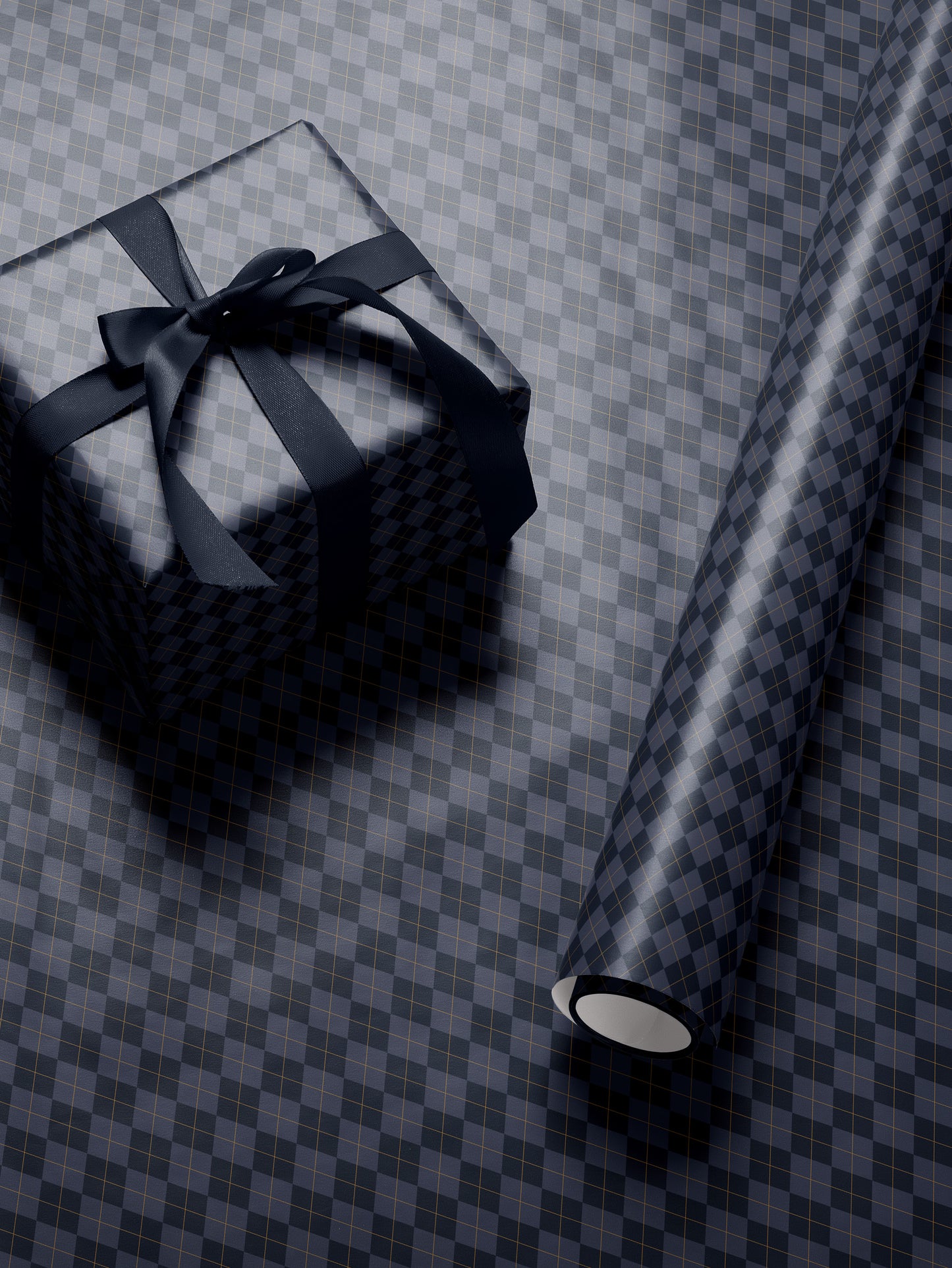 Blue Argyle Wrapping Paper - House of Parlington