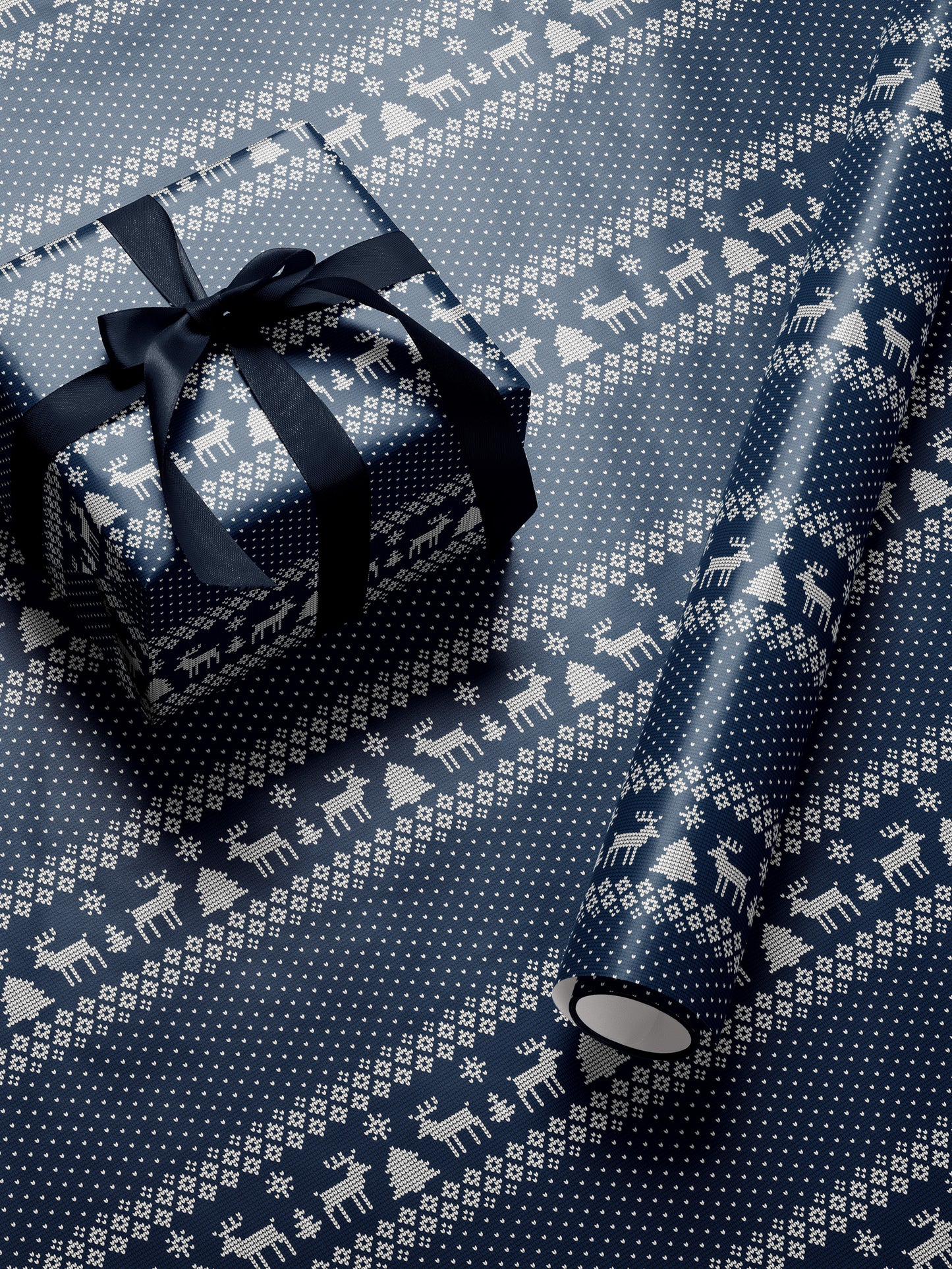 Cozy Reindeer Christmas Sweater Wrapping Paper - House of Parlington