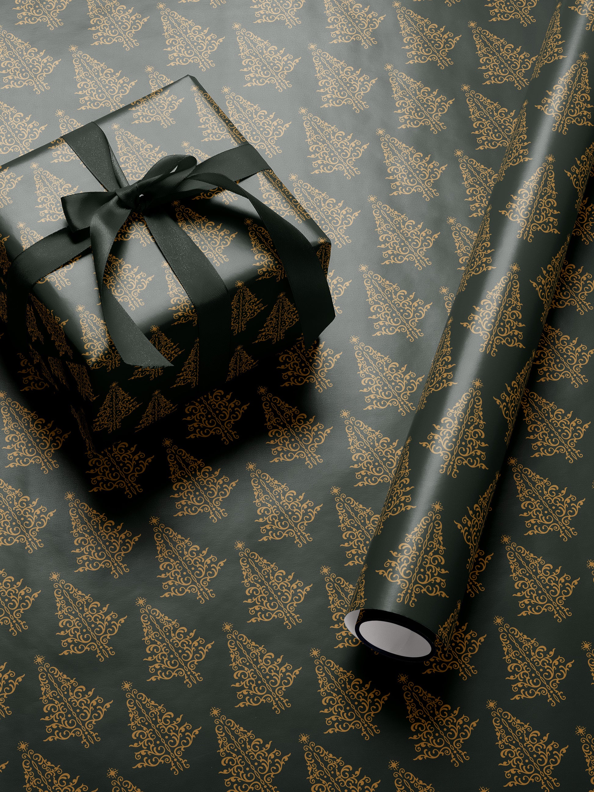 Elegant Christmas Tree - Green Wrapping Paper - House of Parlington