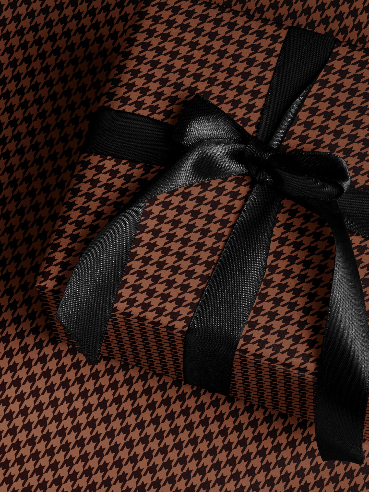 Brown Houndstooth Wrapping Paper - House of Parlington