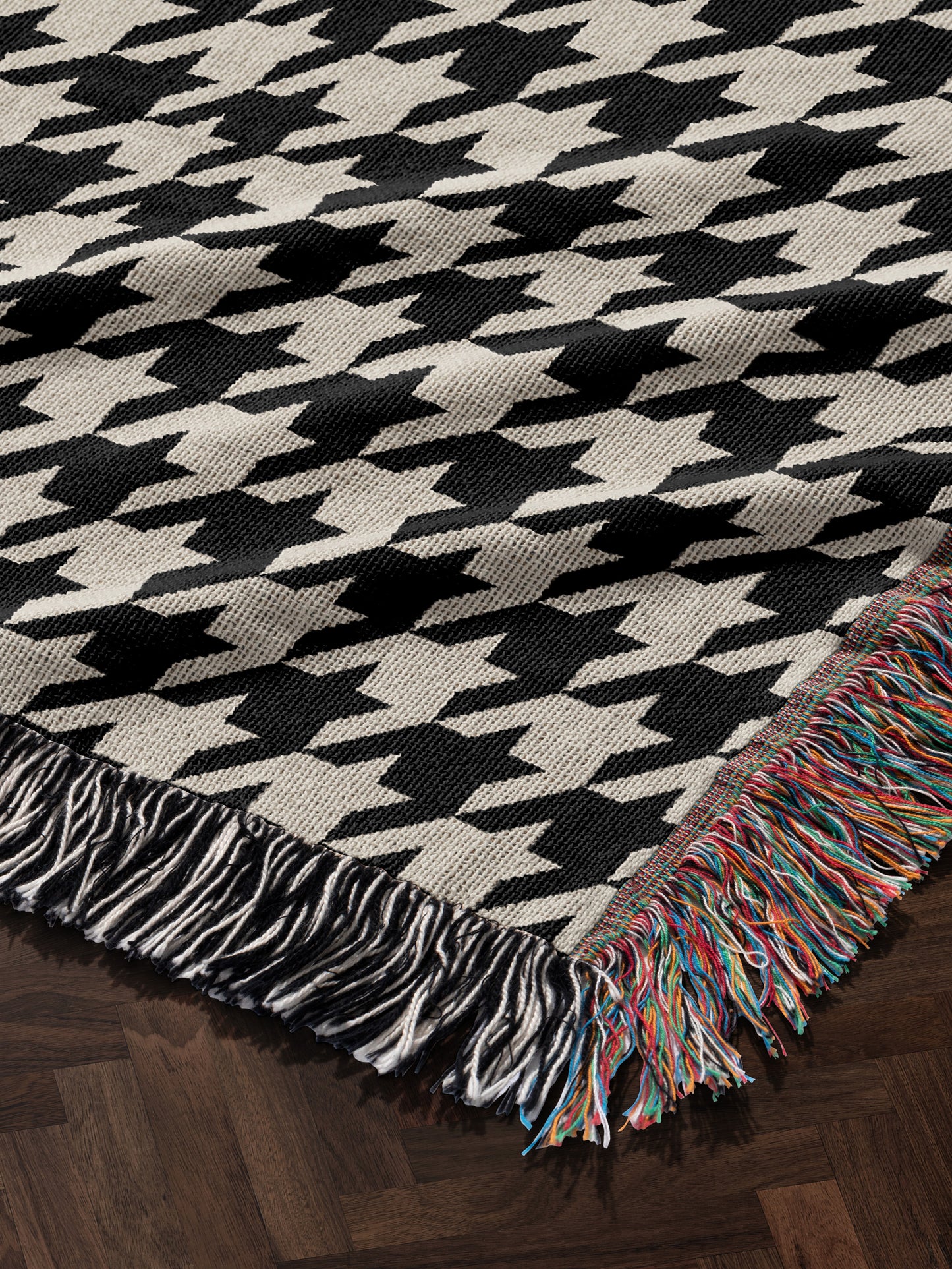 Houndstooth Woven Blanket | House of Parlington