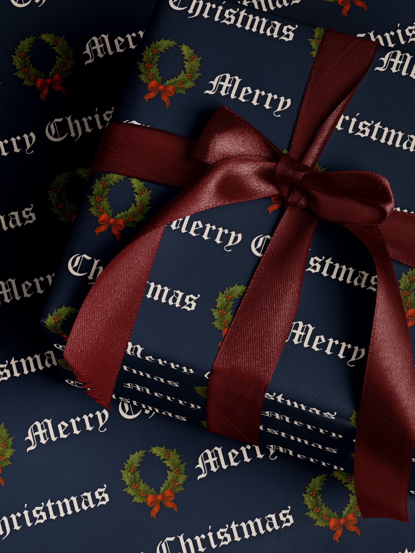 Merry Christmas - Blue Wrapping Paper | House of Parlington