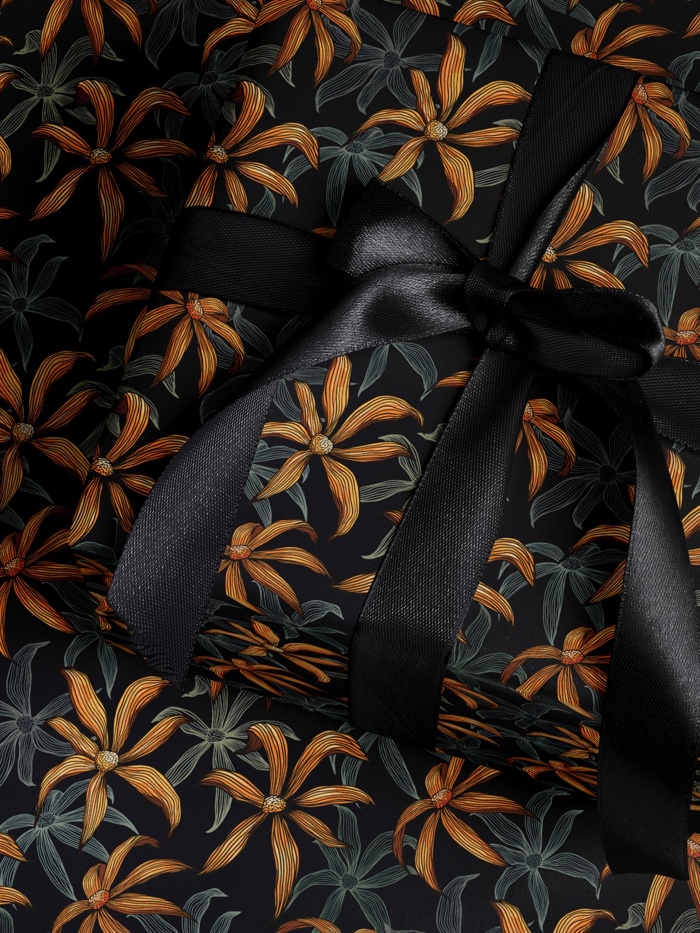 Tropical Orange Flower Wrapping Paper - House of Parlington
