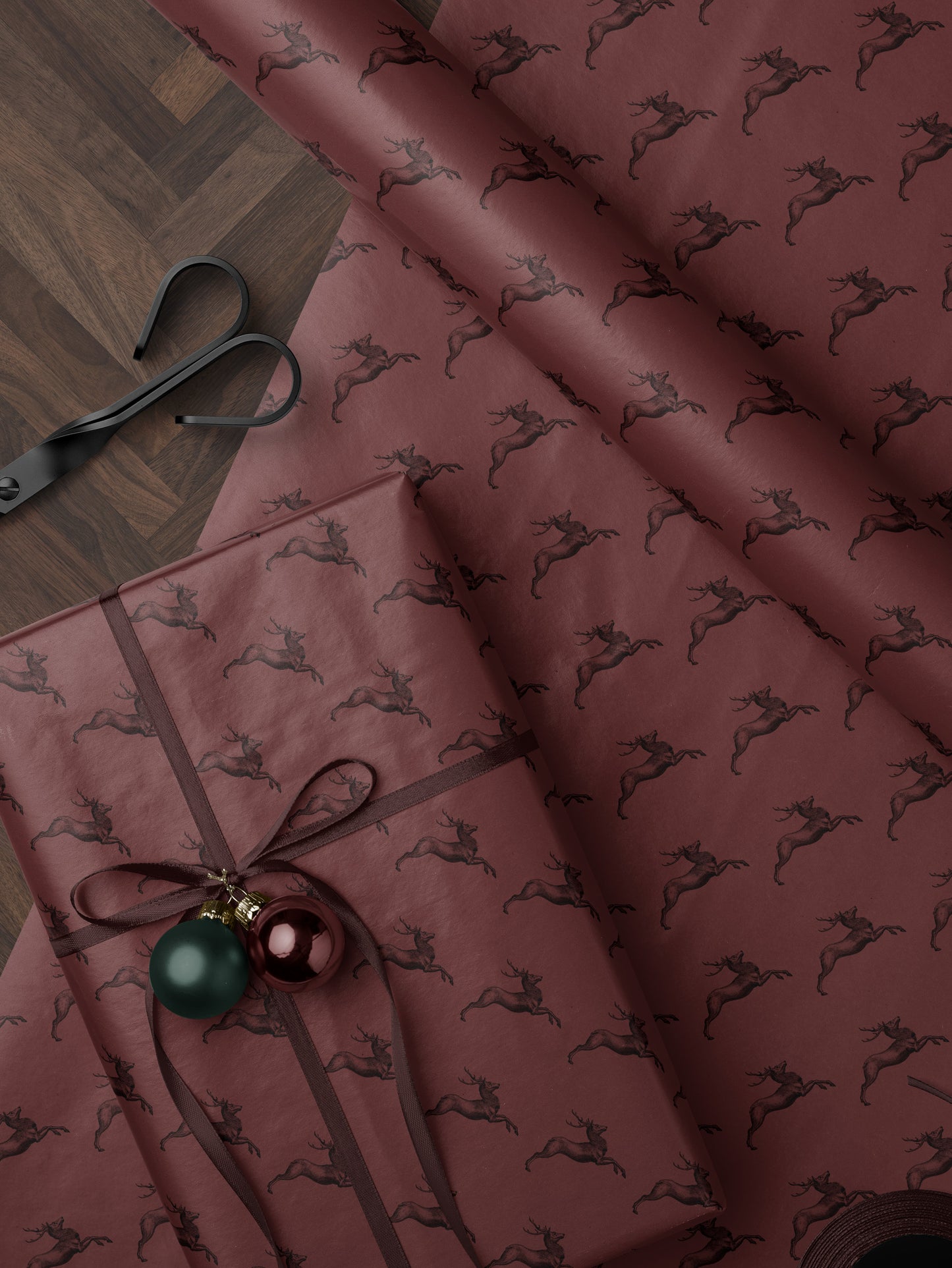 Reindeer in Flight Wrapping Paper - House of Parlington