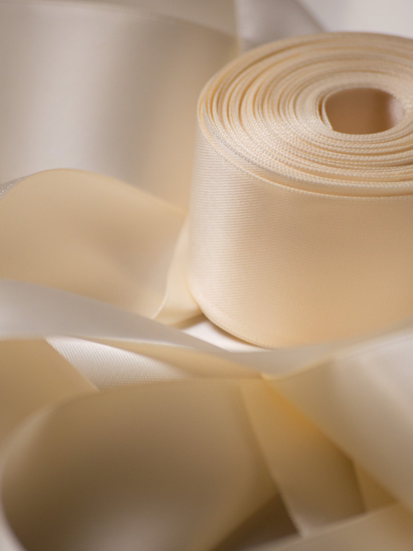 Ivory Double Faced Satin Ribbon - 1.5" | House of Parlington