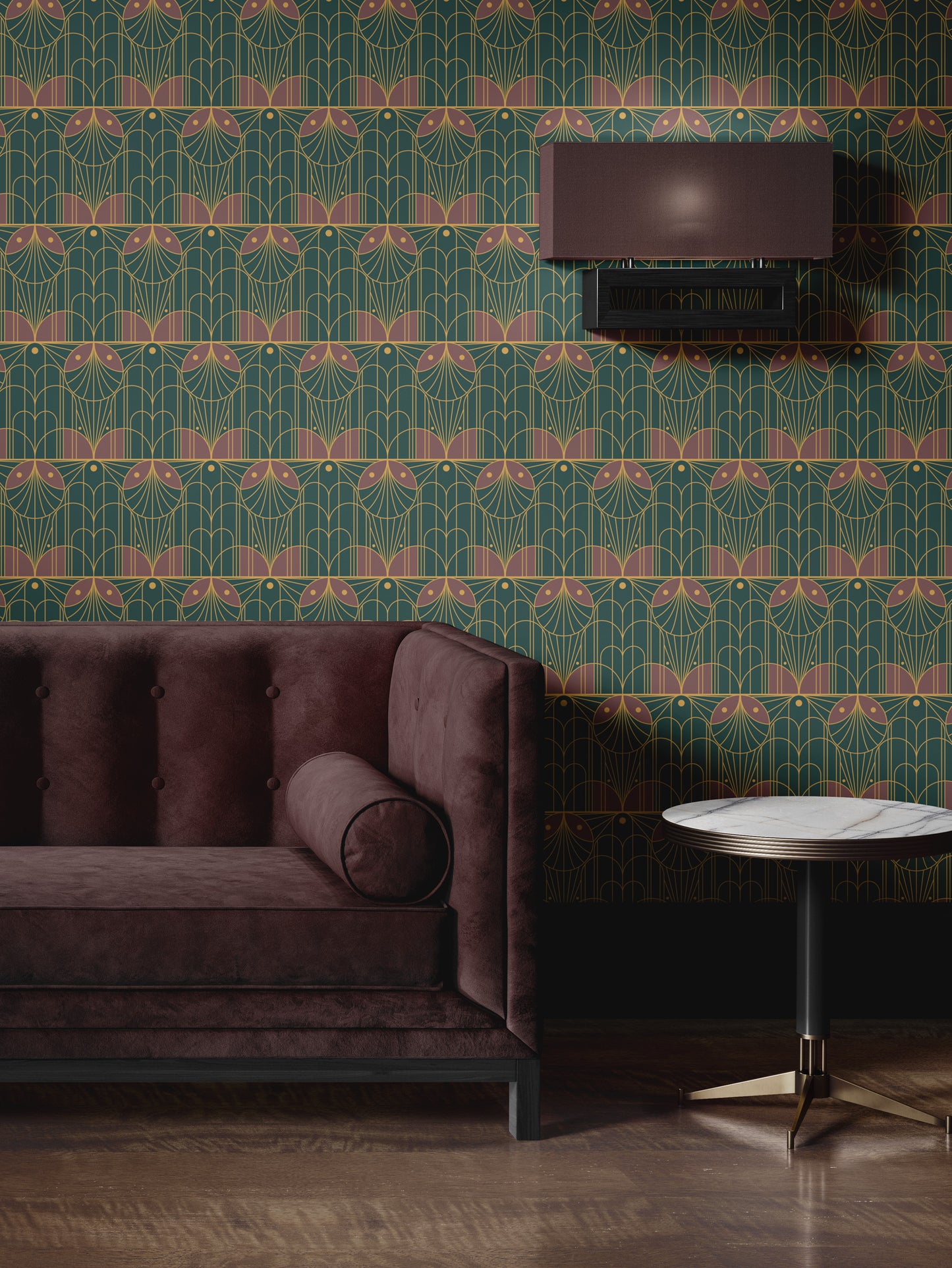 Art Deco Fountain Flair Wallpaper - House of Parlington