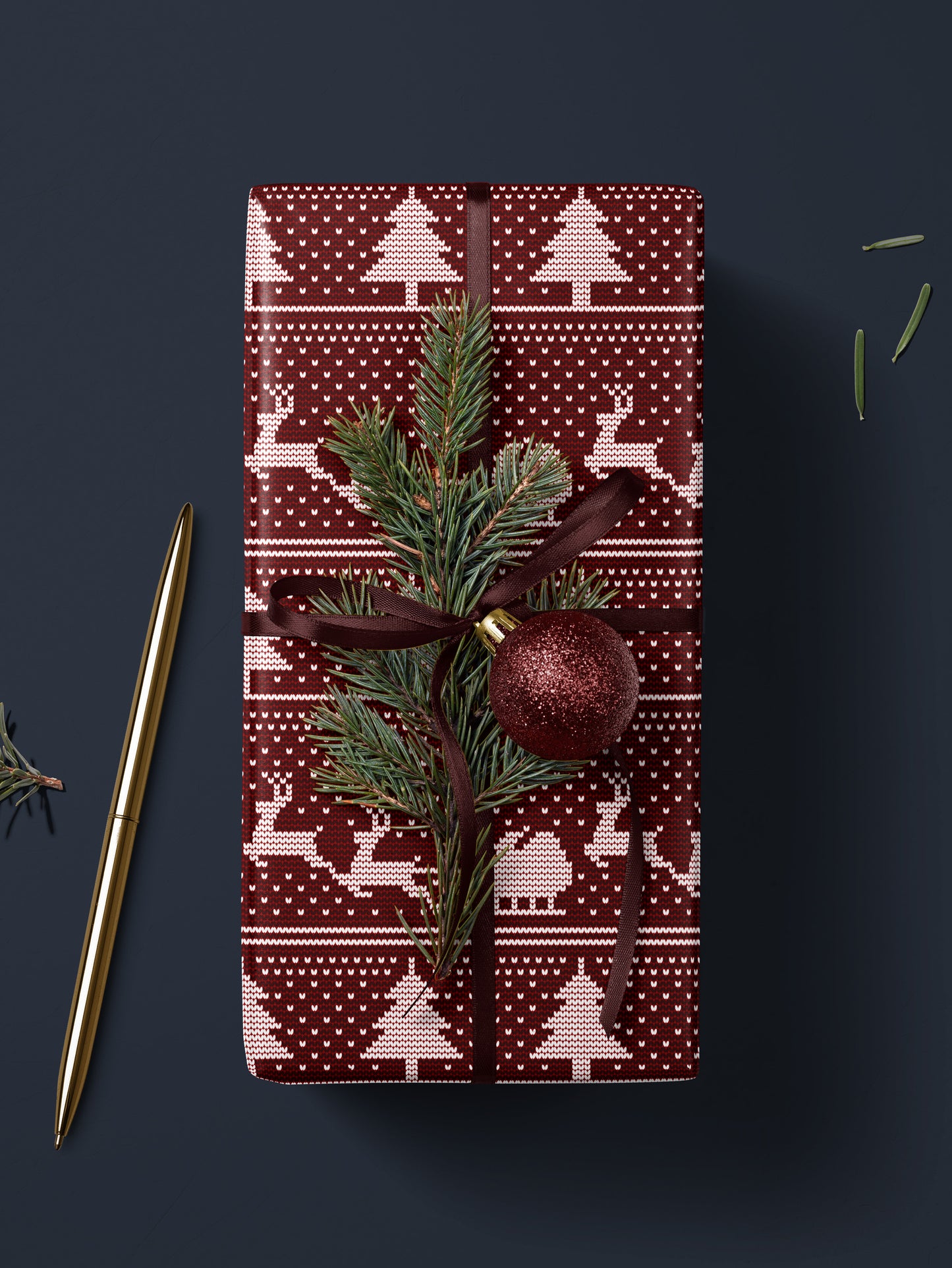 Sleigh Ride Christmas Sweater Wrapping Paper - House of Parlington