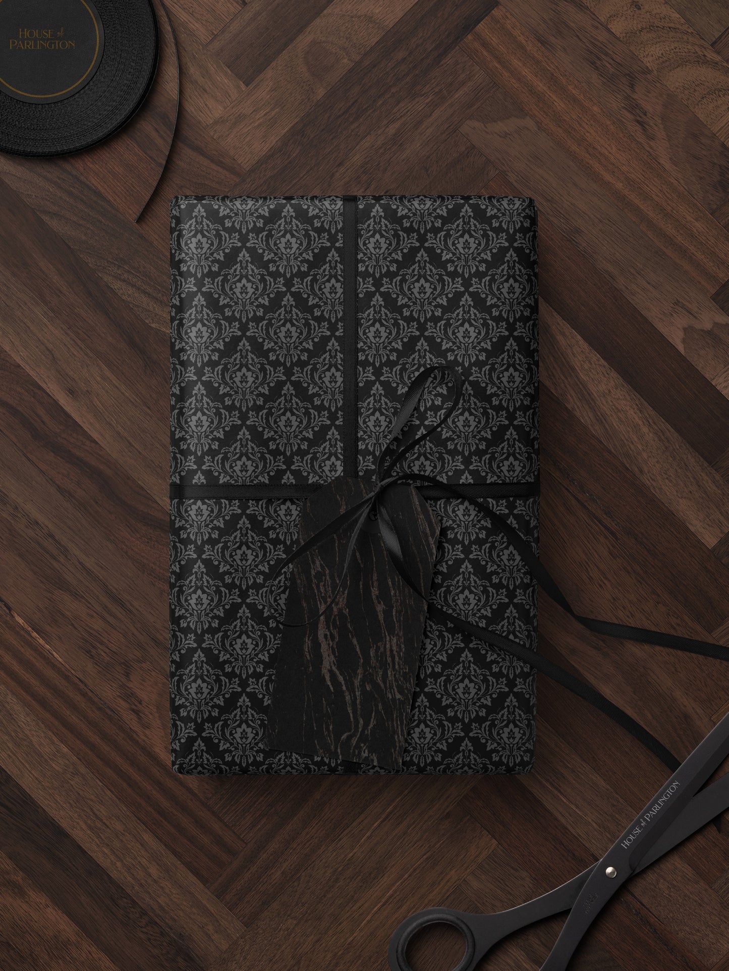 Gothic Damask Wrapping Paper - House of Parlington