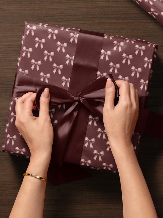 Elegant Bows - Pink Wrapping Paper | House of Parlington