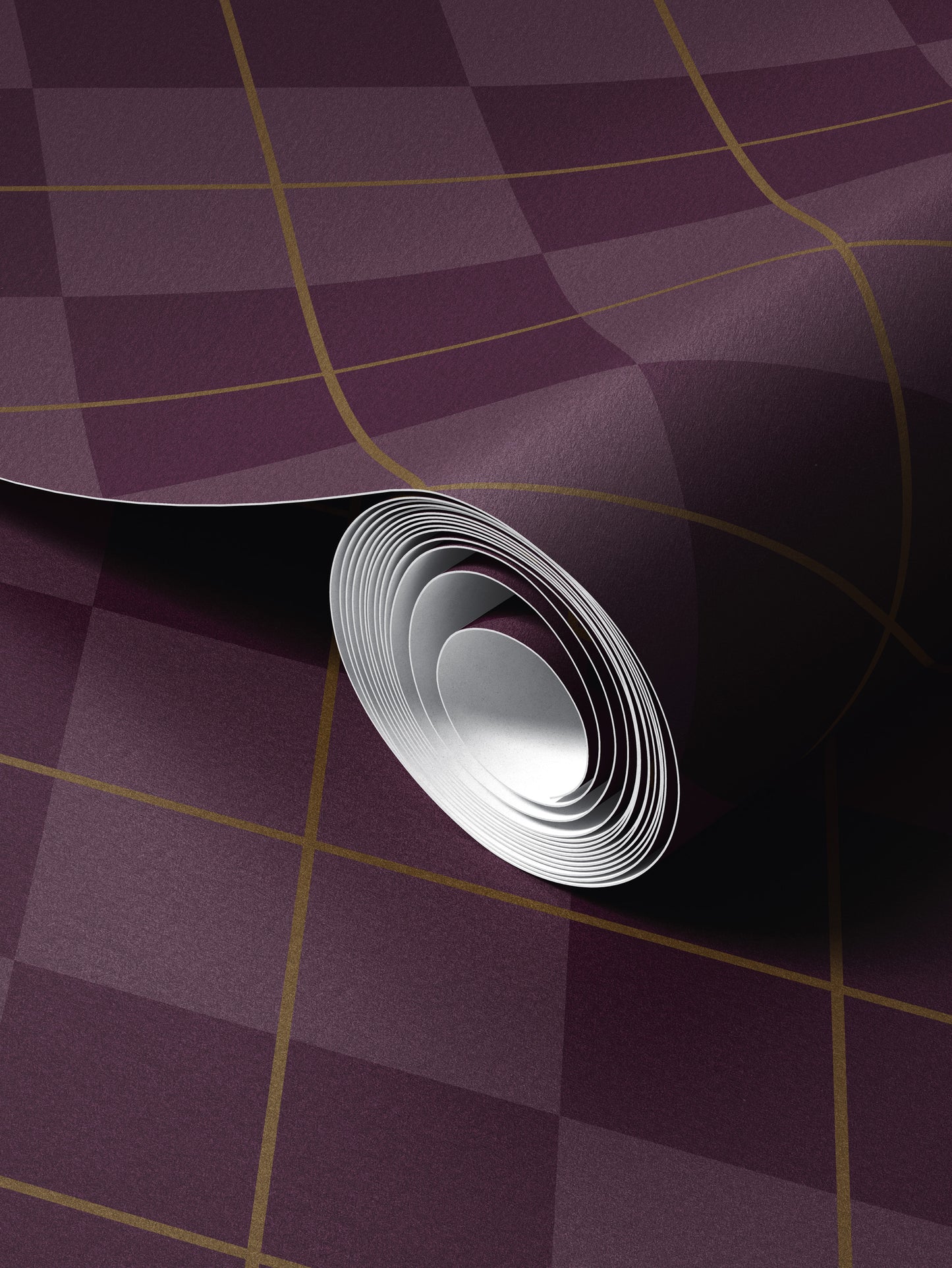 Plum Argyle Wallpaper - House of Parlington