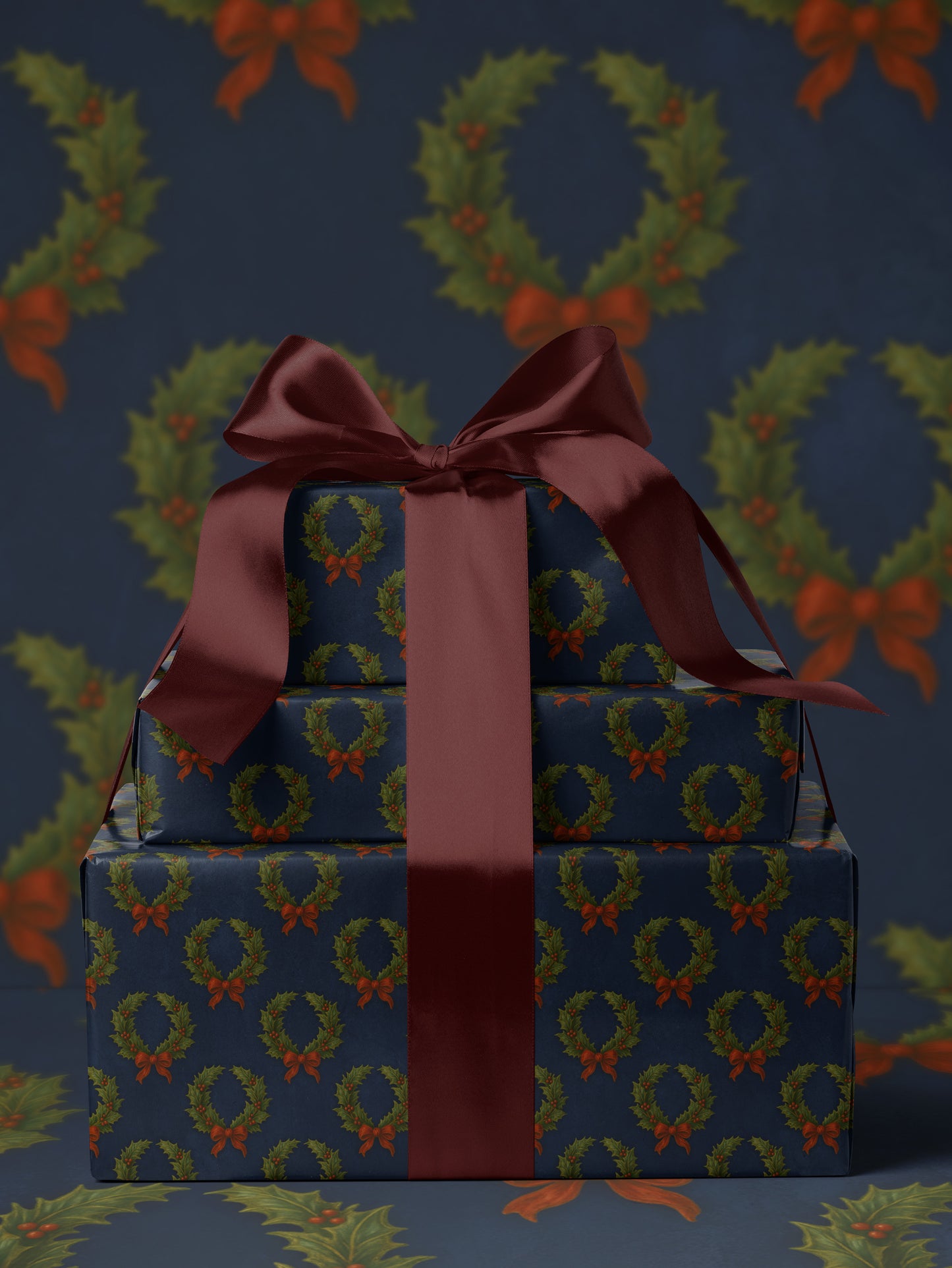 Christmas Wreath Wrapping Paper | House of Parlington