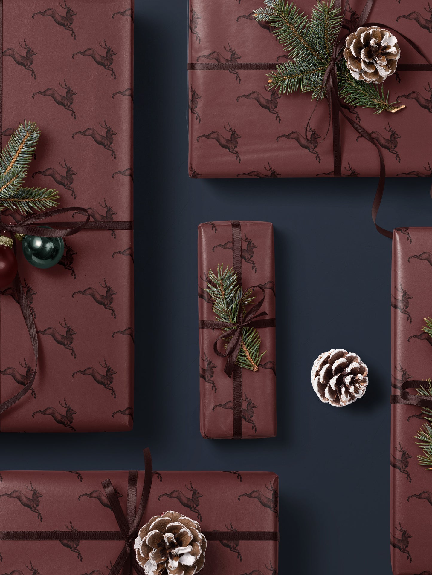 Reindeer in Flight Wrapping Paper - House of Parlington