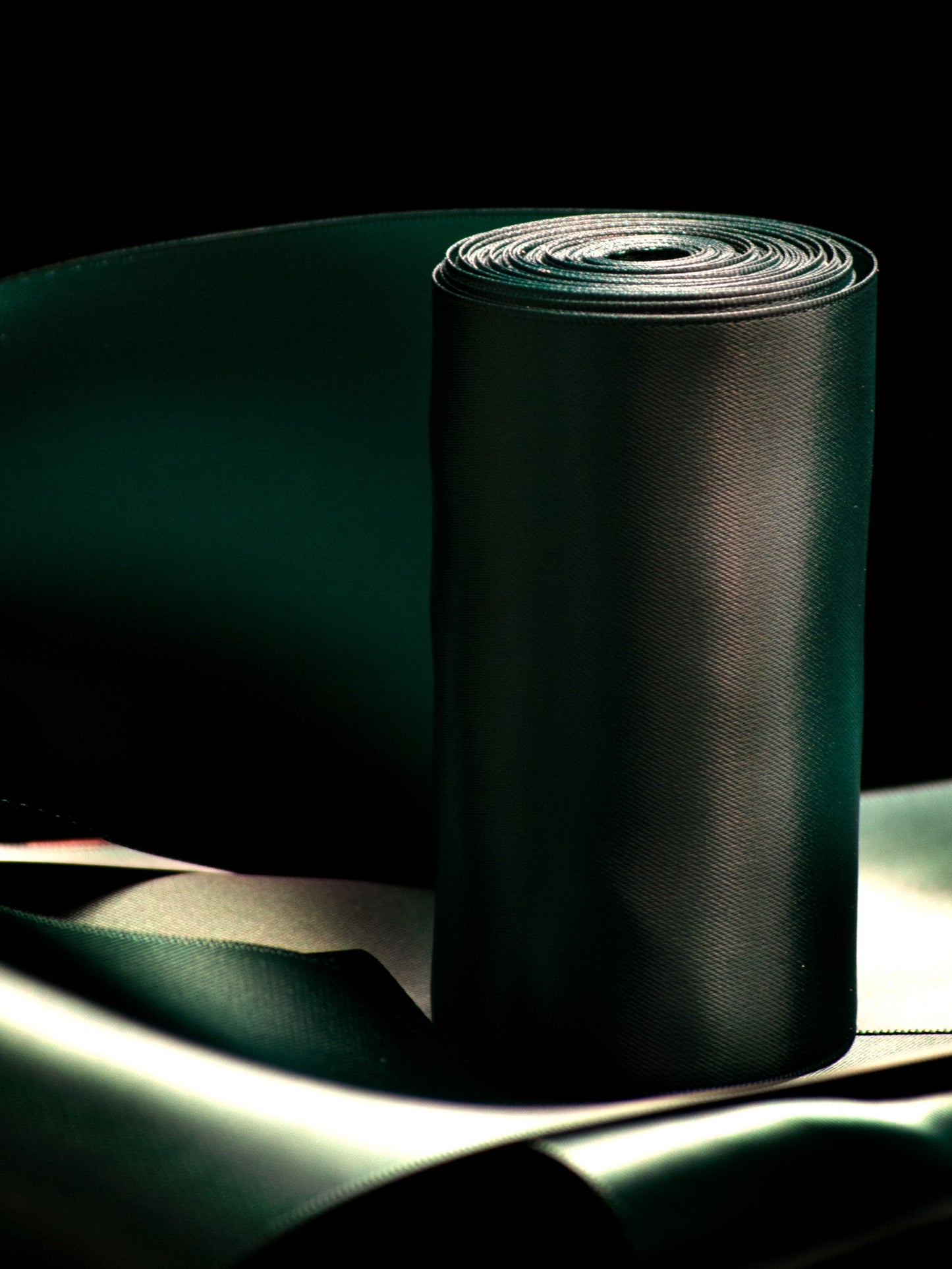 Green Double Faced Satin Ribbon - 4" | House of Parlington