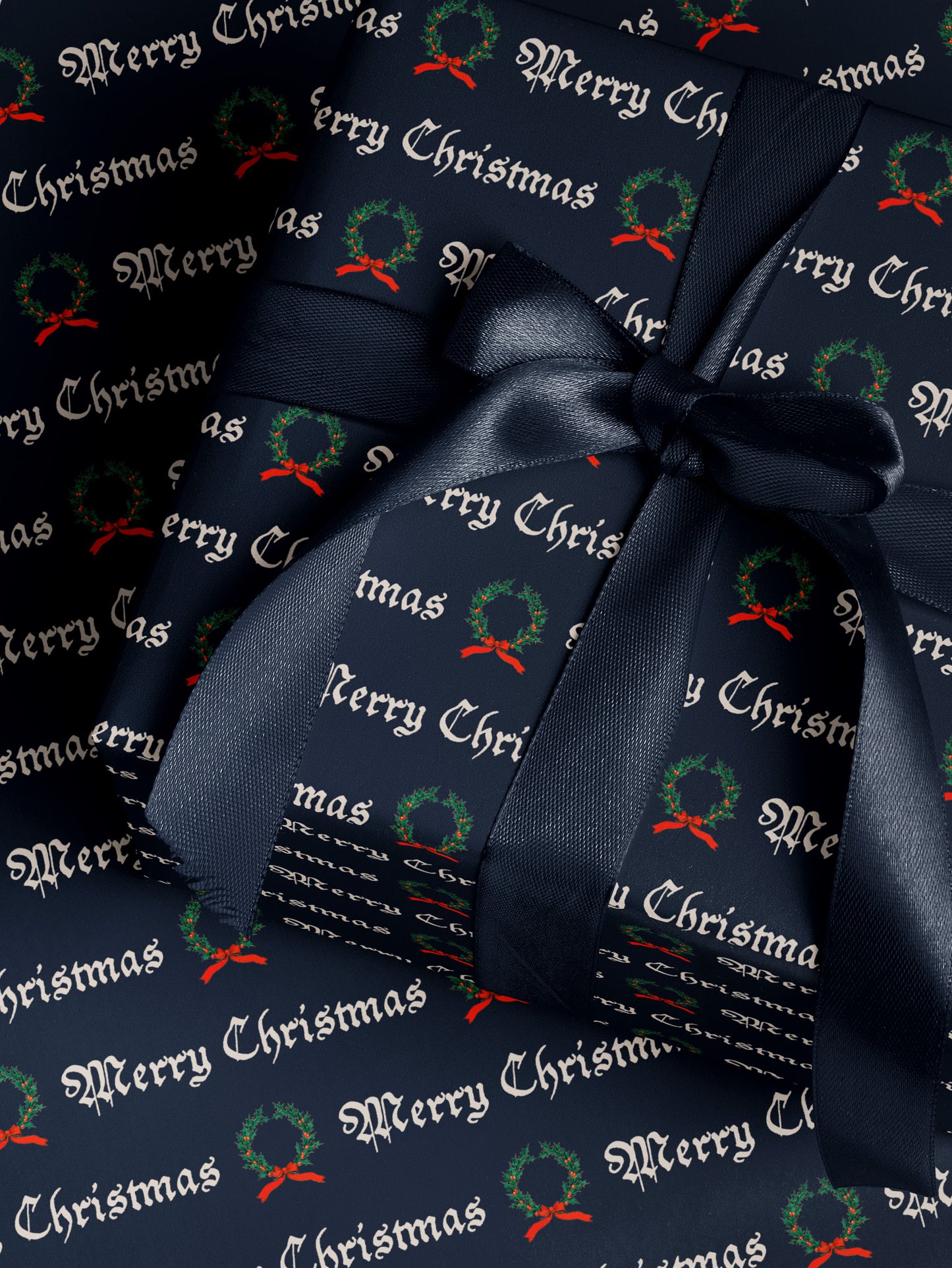 Merry Christmas - Blue Wrapping Paper - House of Parlington