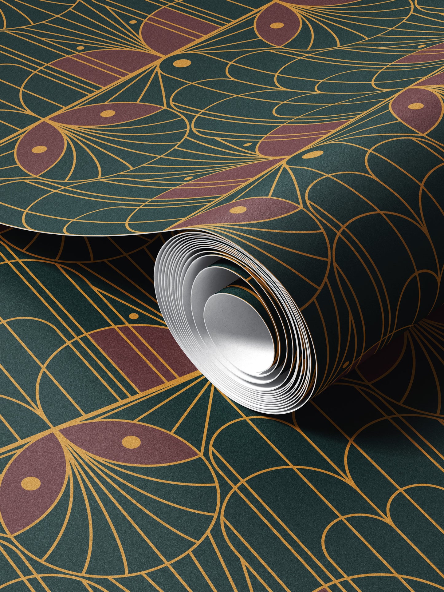 Art Deco Fountain Flair Wallpaper - House of Parlington