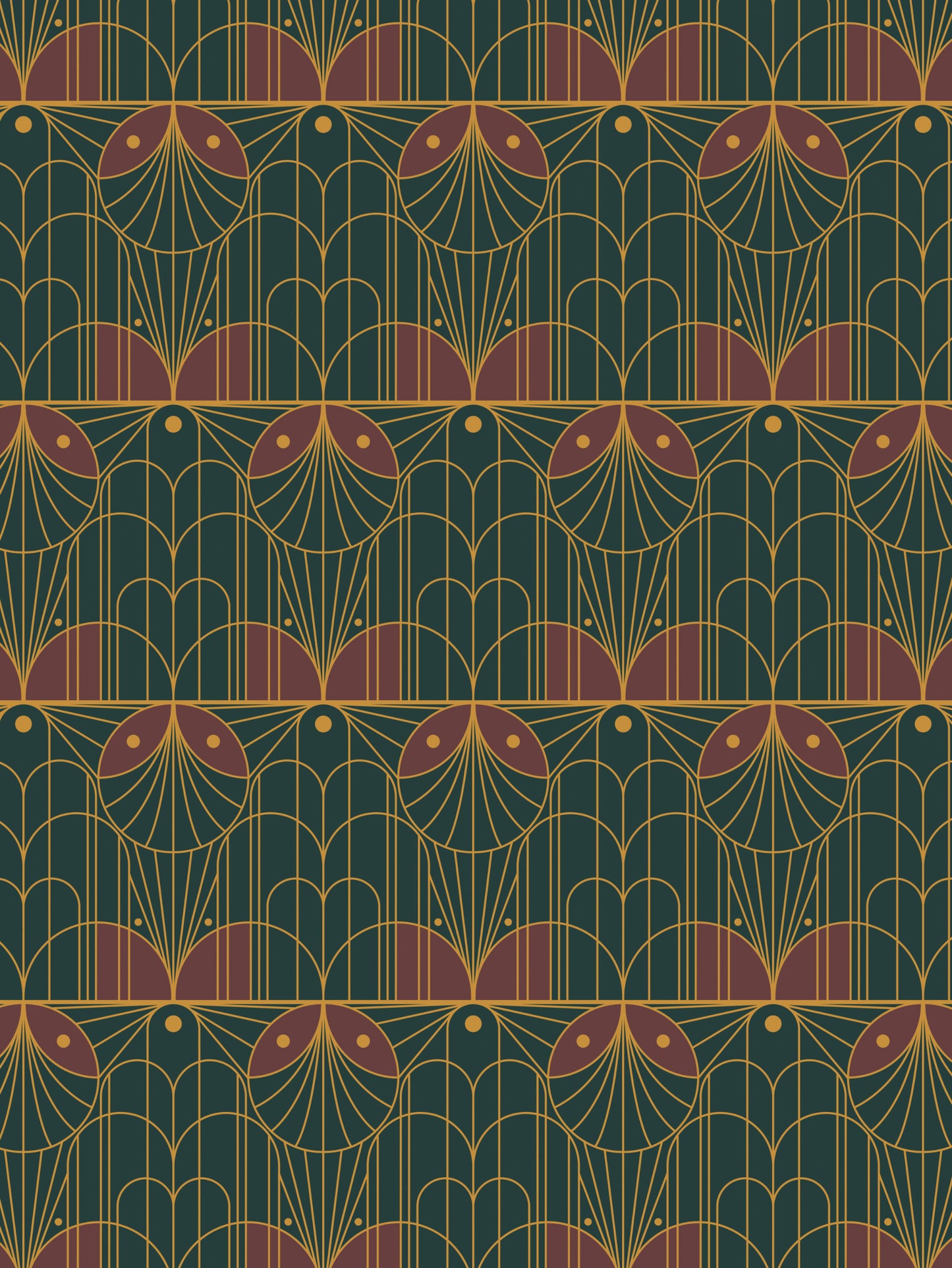 Art Deco Fountain Flair Wallpaper - House of Parlington