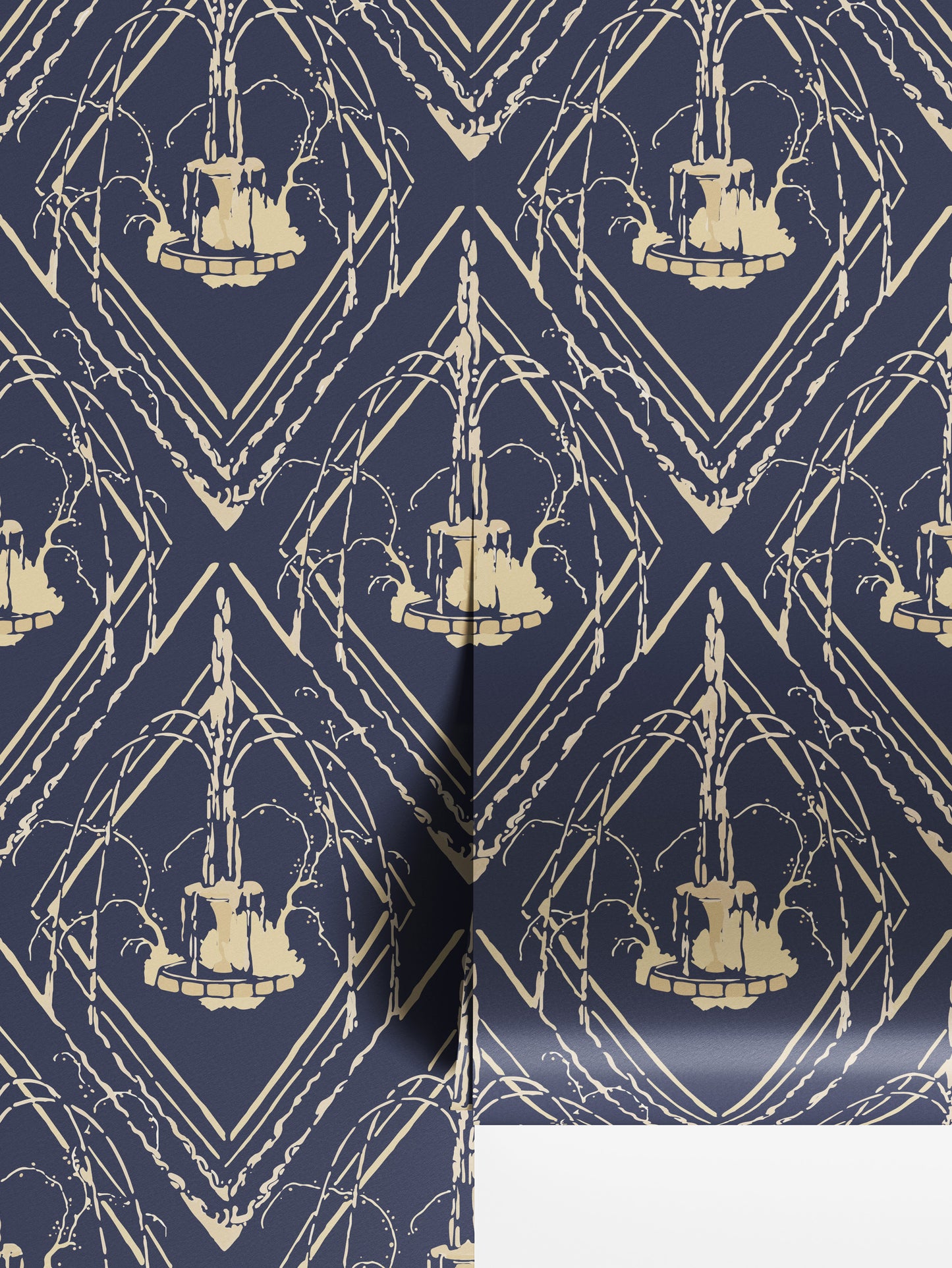 Art Deco Fountain Wallpaper - House of Parlington