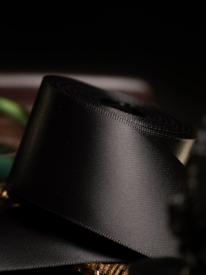 Black Satin Ribbon - 1.5 Inch Double Faced