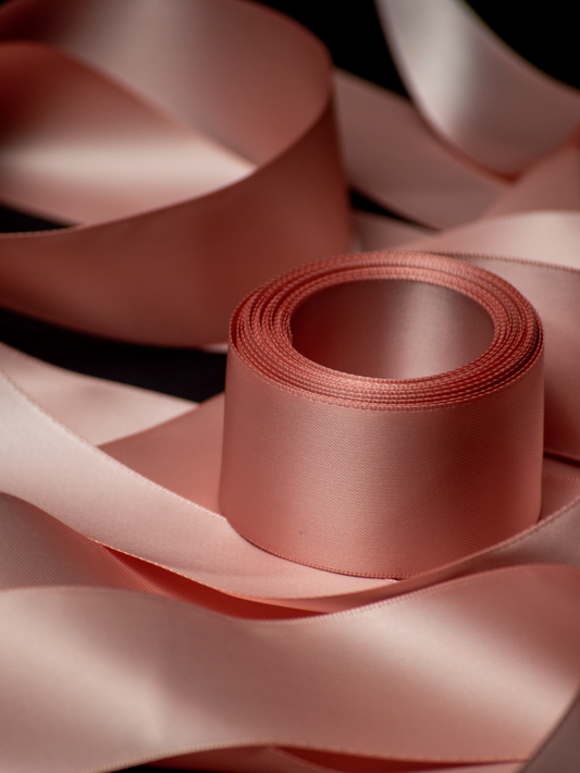 Rose Gold Satin Ribbon - 1.5 Inch Double Faced