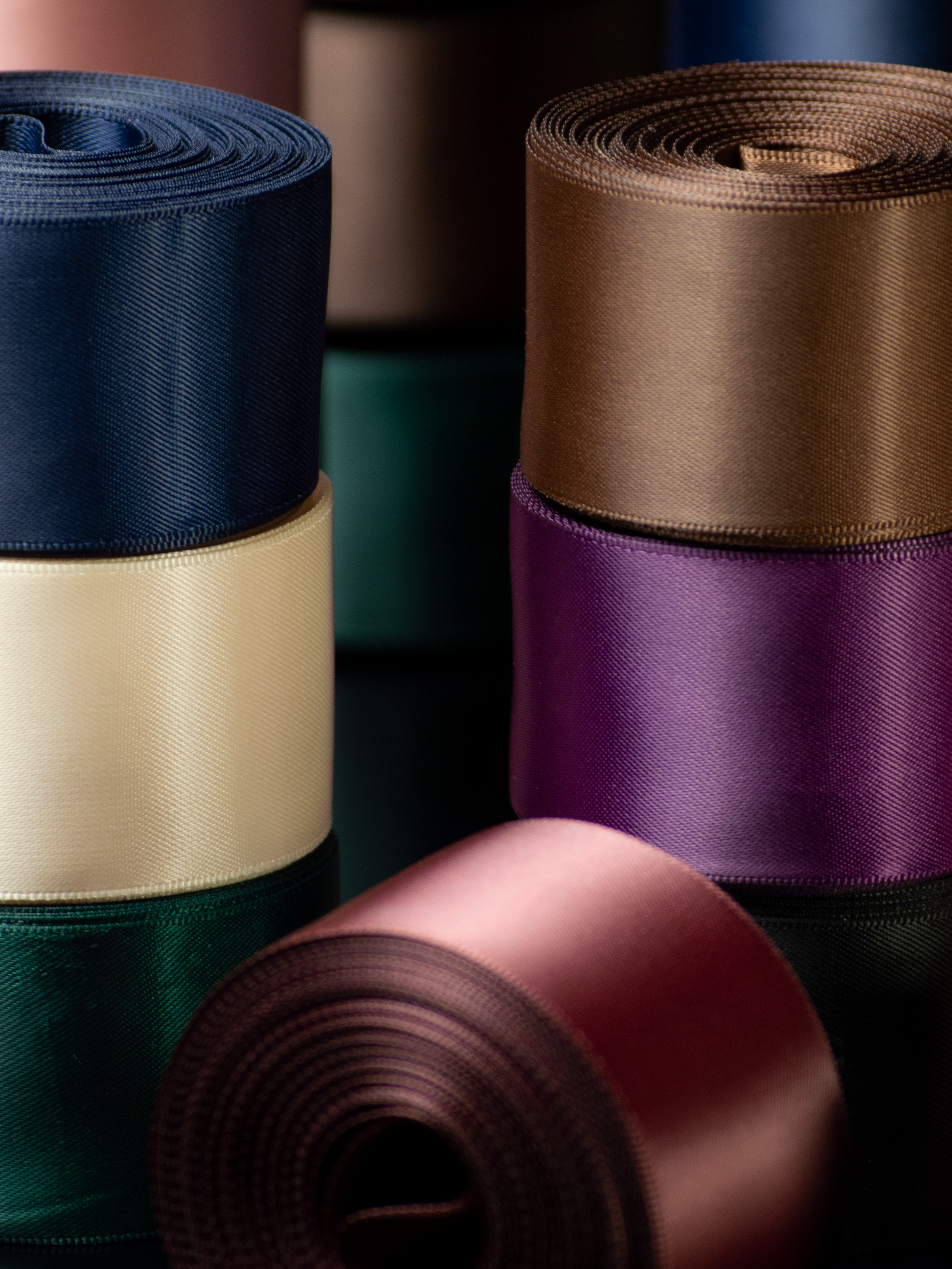Ribbon color samples for comparing double faced satin ribbon colors before ordering