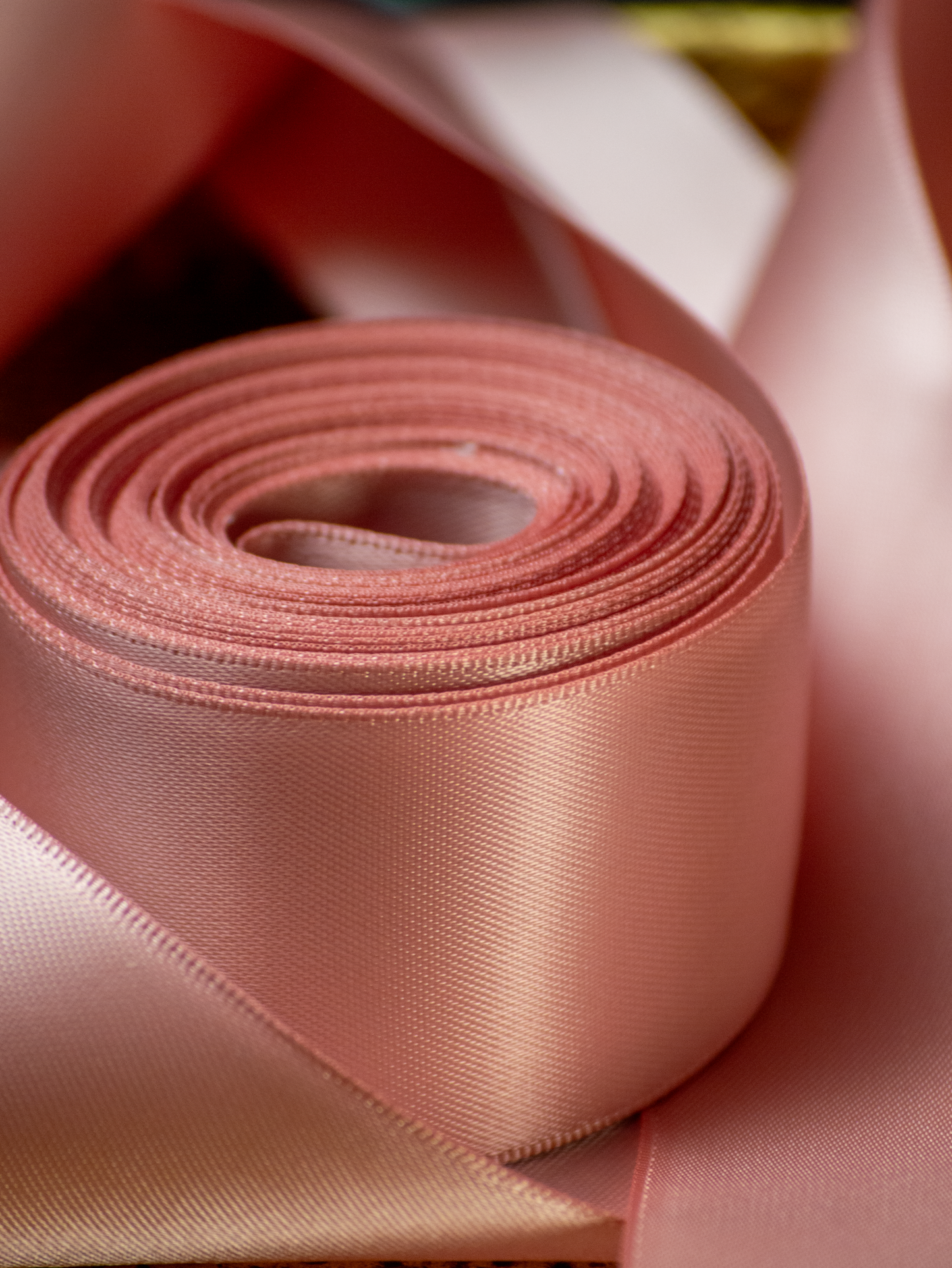 Rose Gold Double-Faced Satin Ribbon, 1.5"