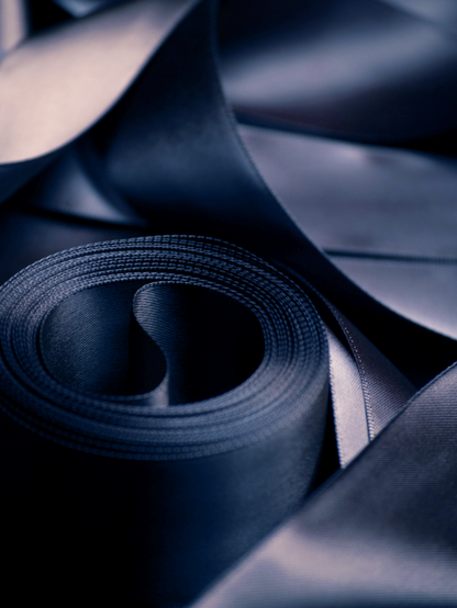Navy Satin Ribbon - 1.5 Inch Double Faced
