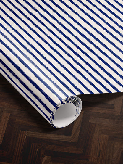 Nautical Blue Stripes Wrapping Paper - House of Parlington