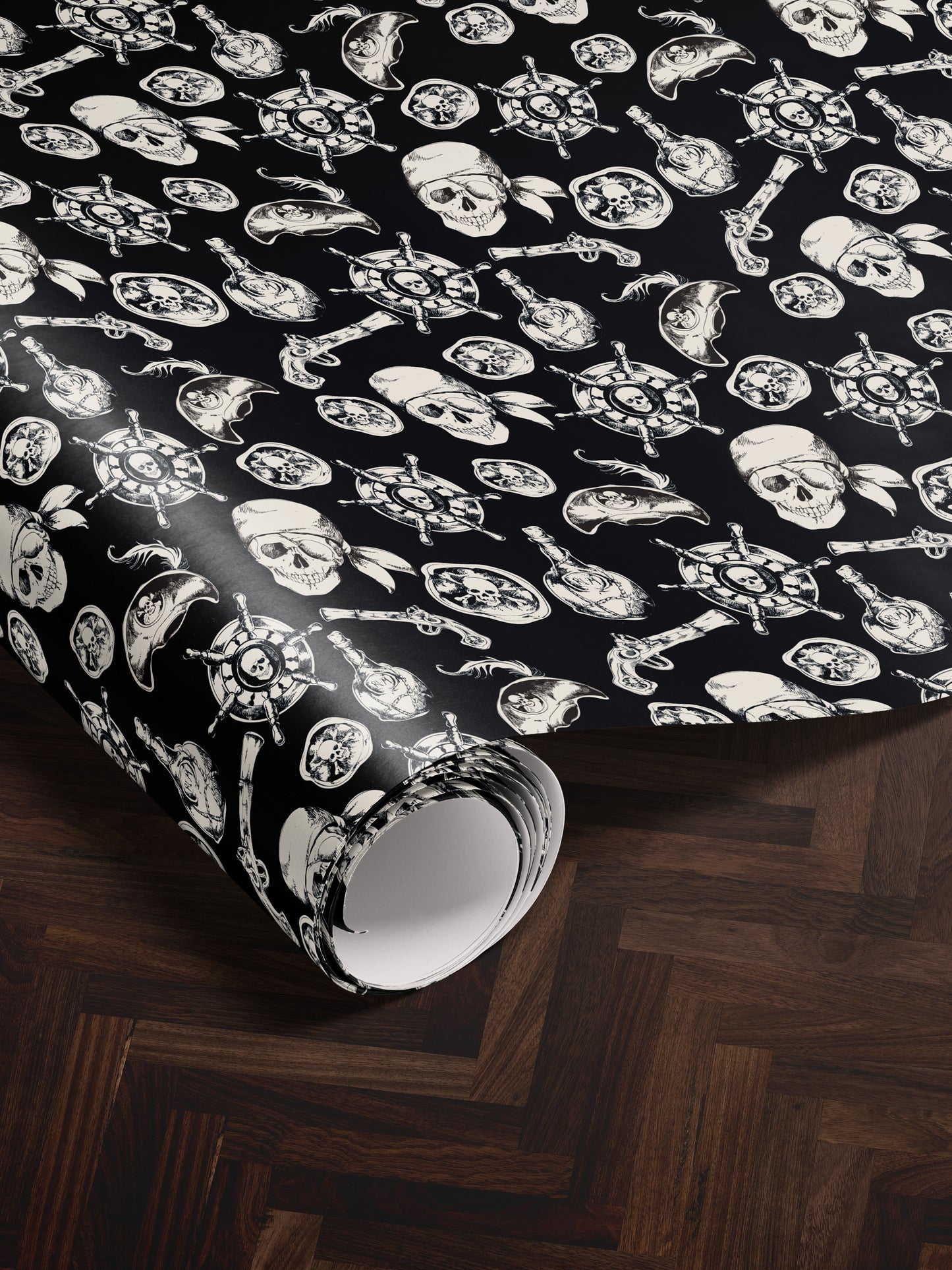 Pirate Skull Wrapping Paper - House of Parlington