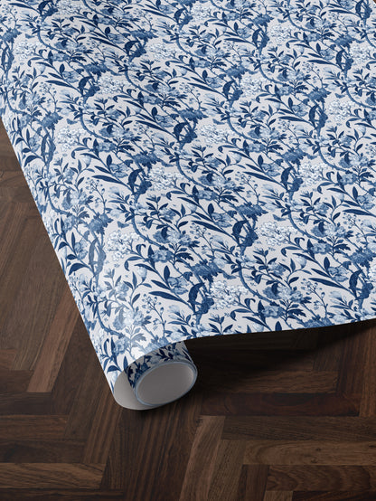 Blue Bird Floral Wrapping Paper - House of Parlington