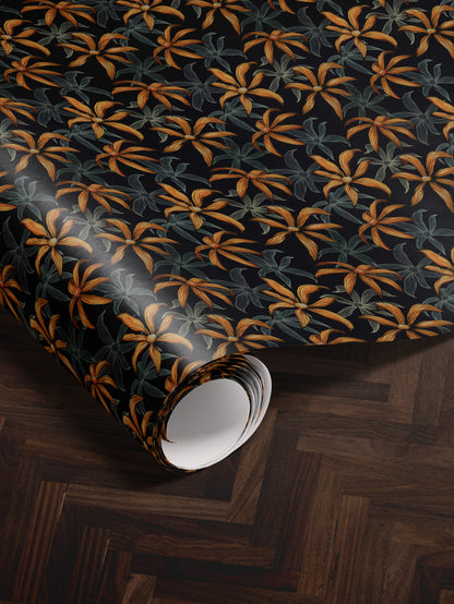 Tropical Orange Flower Wrapping Paper - House of Parlington