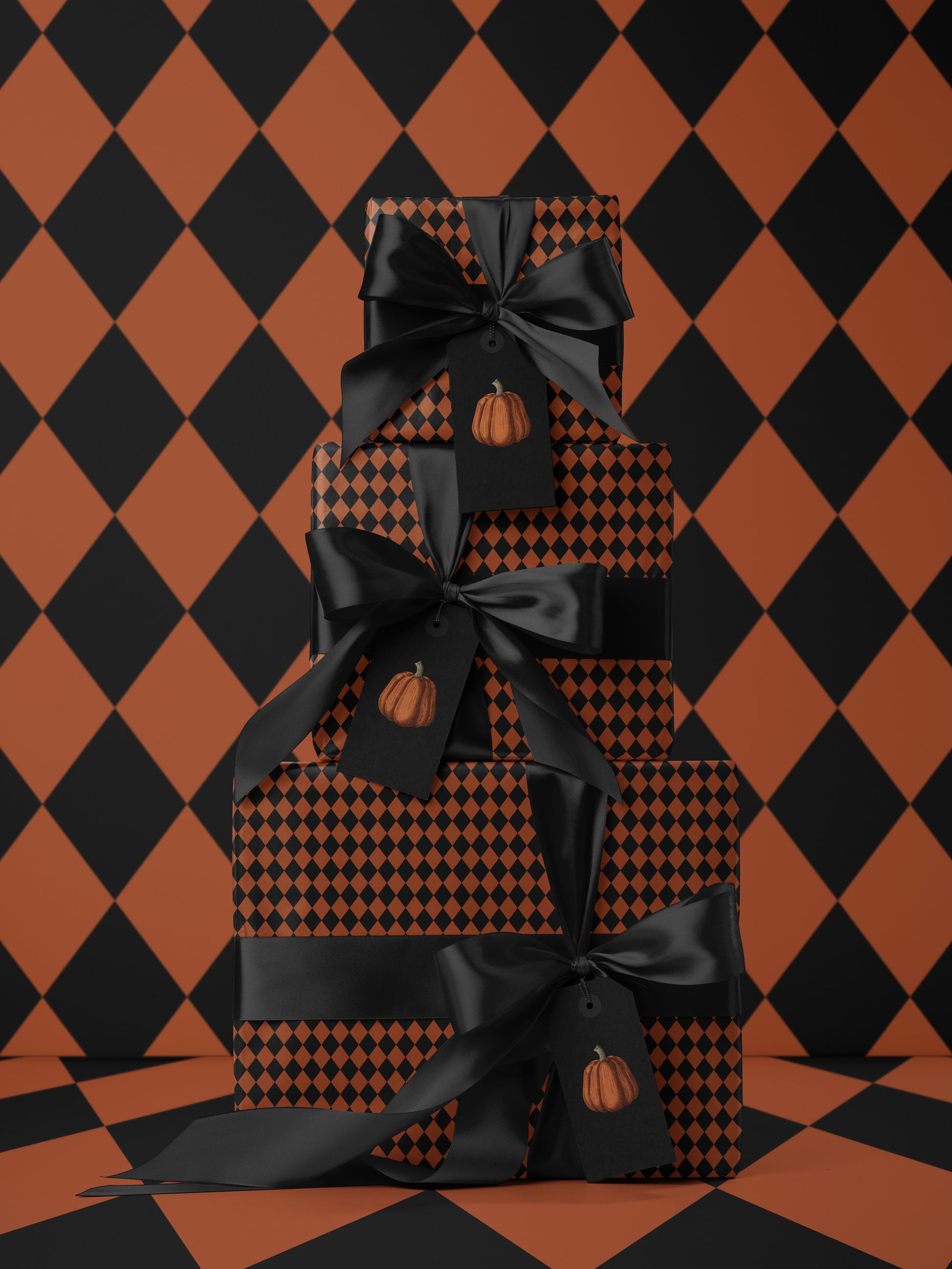 Fall Harlequin Wrapping Paper - House of Parlington