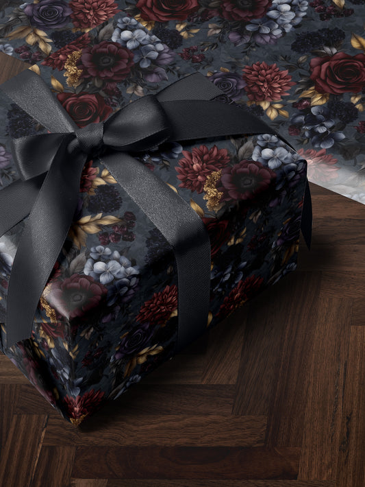 Midnight Bloom Wrapping Paper - House of Parlington