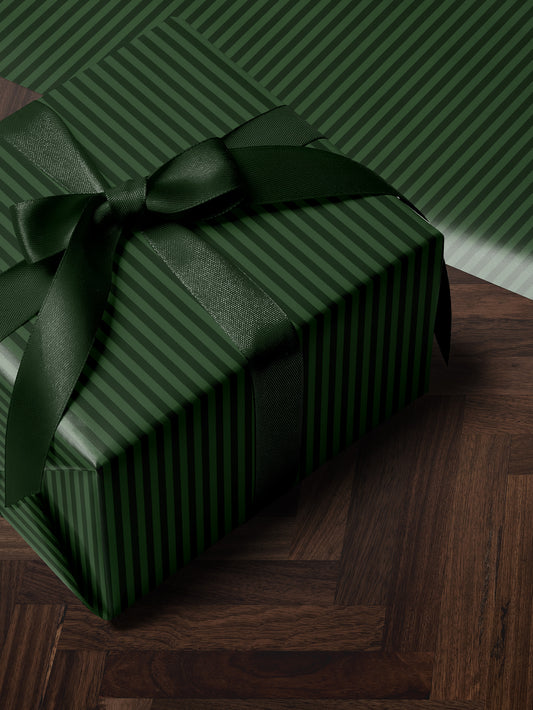 Evergreen Stripe Wrapping Paper