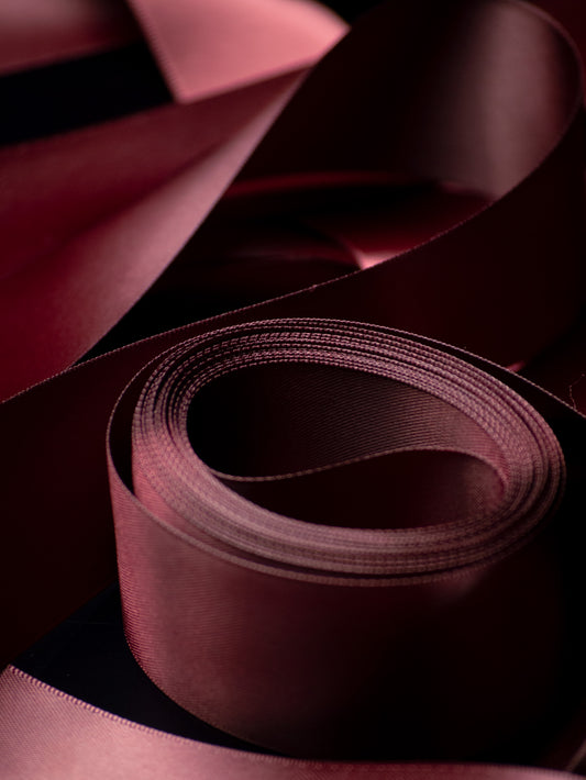 Burgundy Double Faced Satin Ribbon - 1.5" | House of Parlington