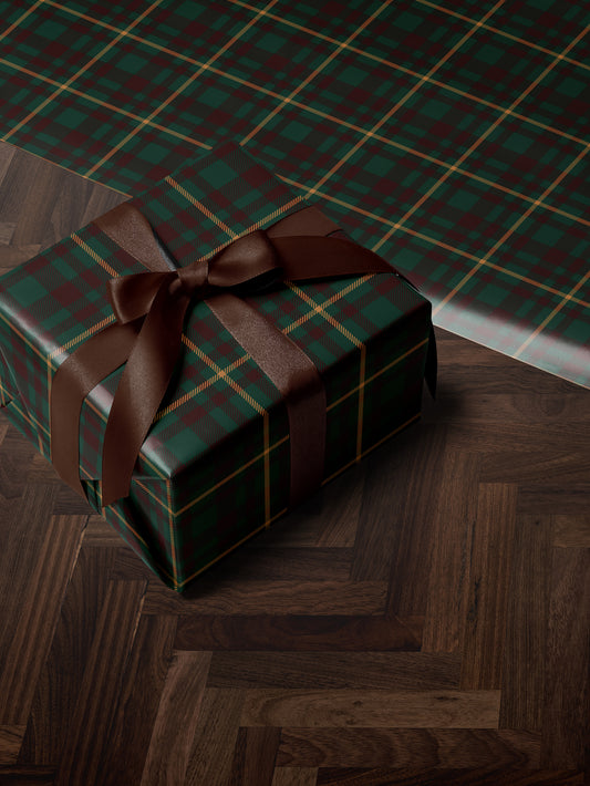 Vintage Christmas Plaid Wrapping Paper - House of Parlington