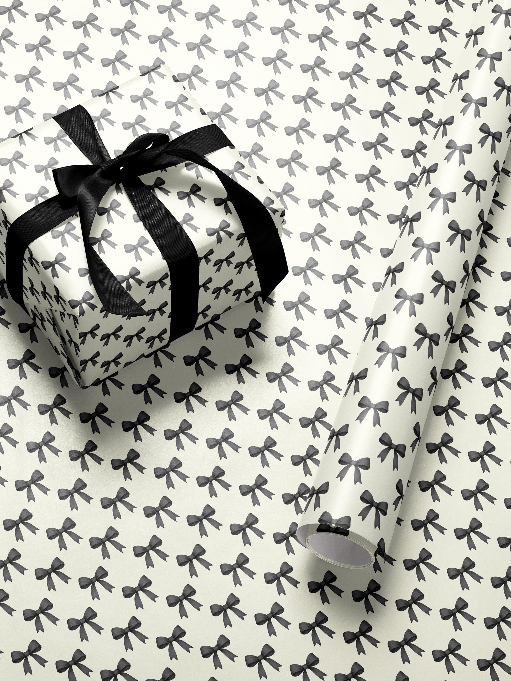 Elegant Bows - White Wrapping Paper - House of Parlington