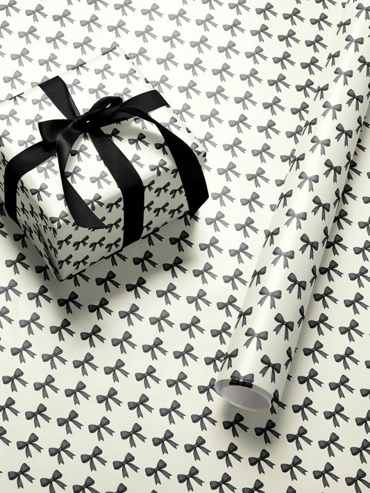 Elegant Bows - White Wrapping Paper - House of Parlington