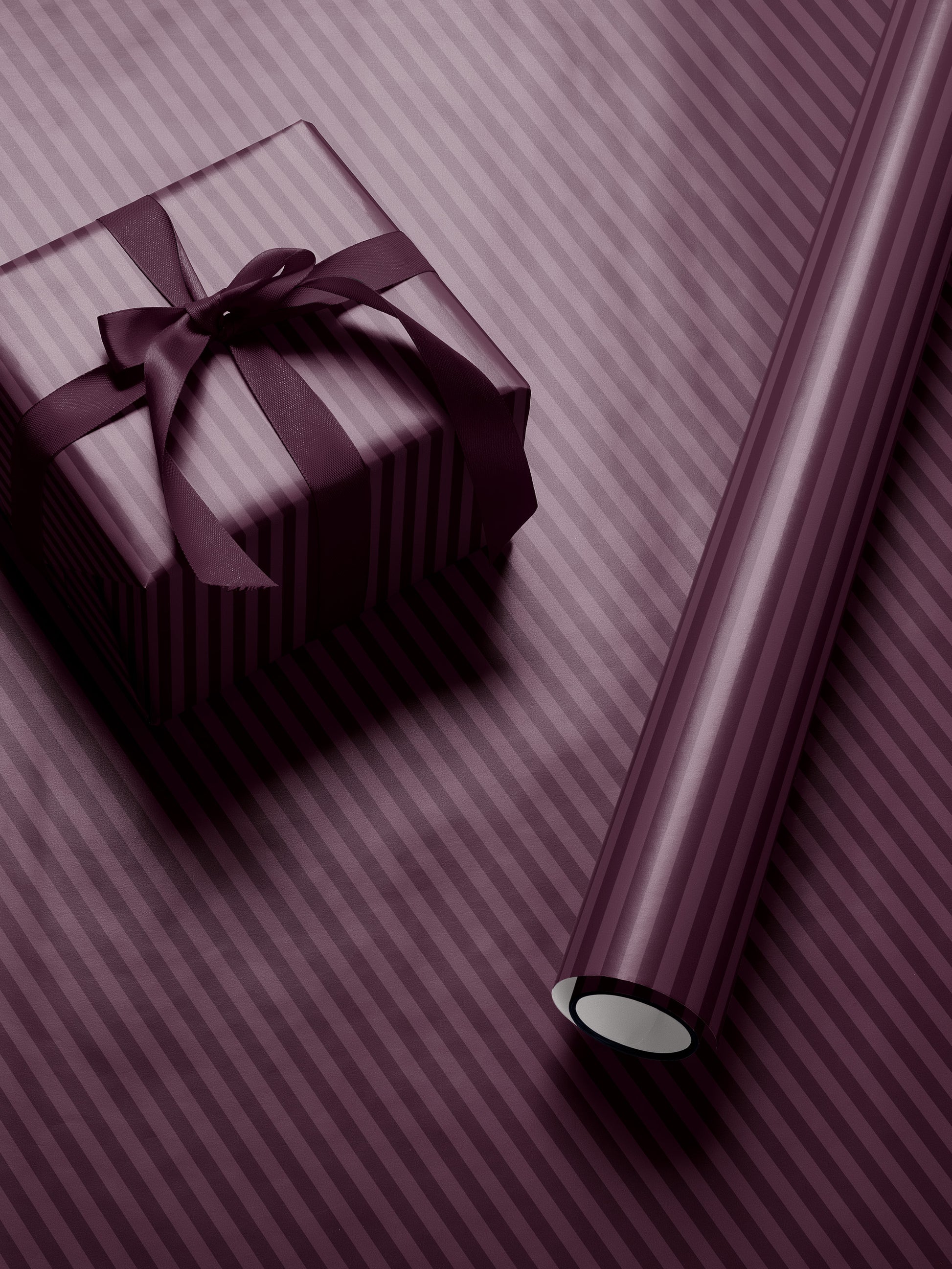 Plum Stripe Wrapping Paper - House of Parlington