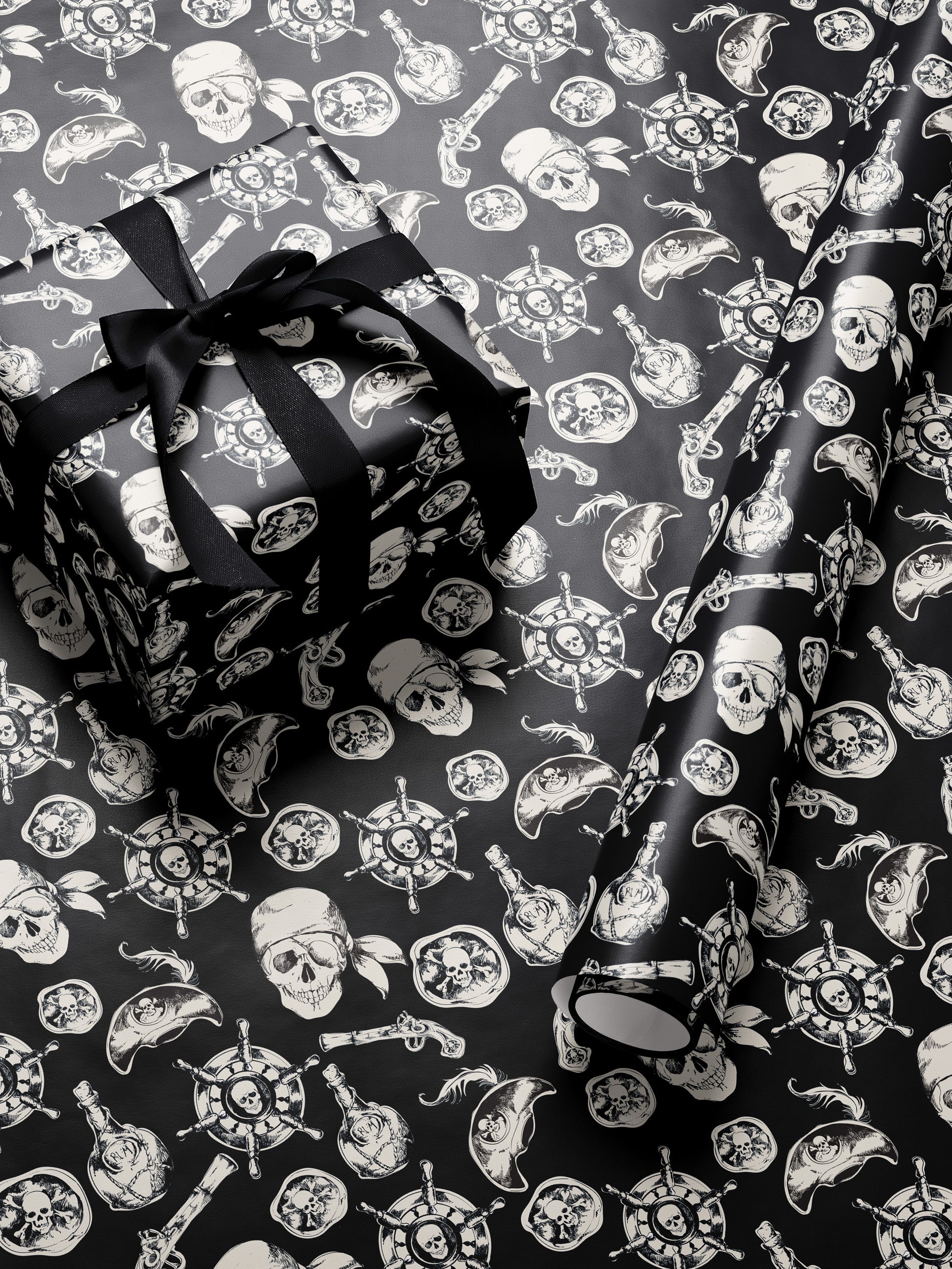 Pirate Skull Wrapping Paper - House of Parlington