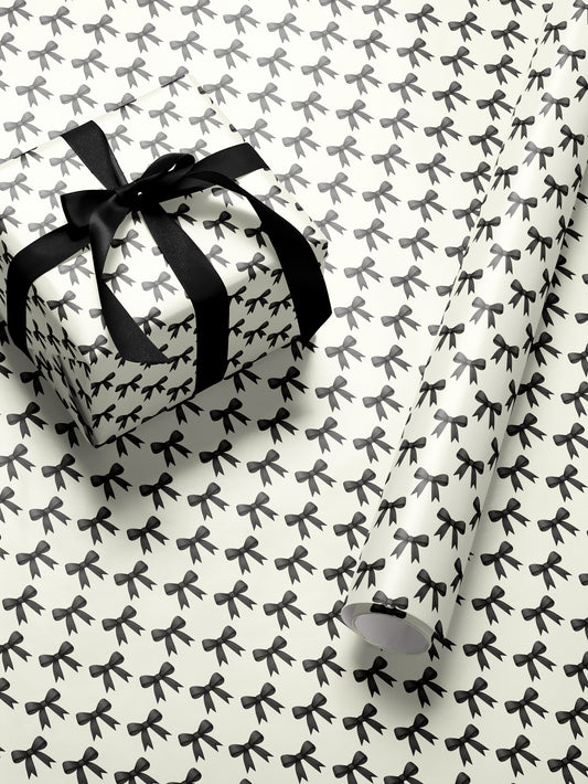 Elegant Bows - White Wrapping Paper - House of Parlington