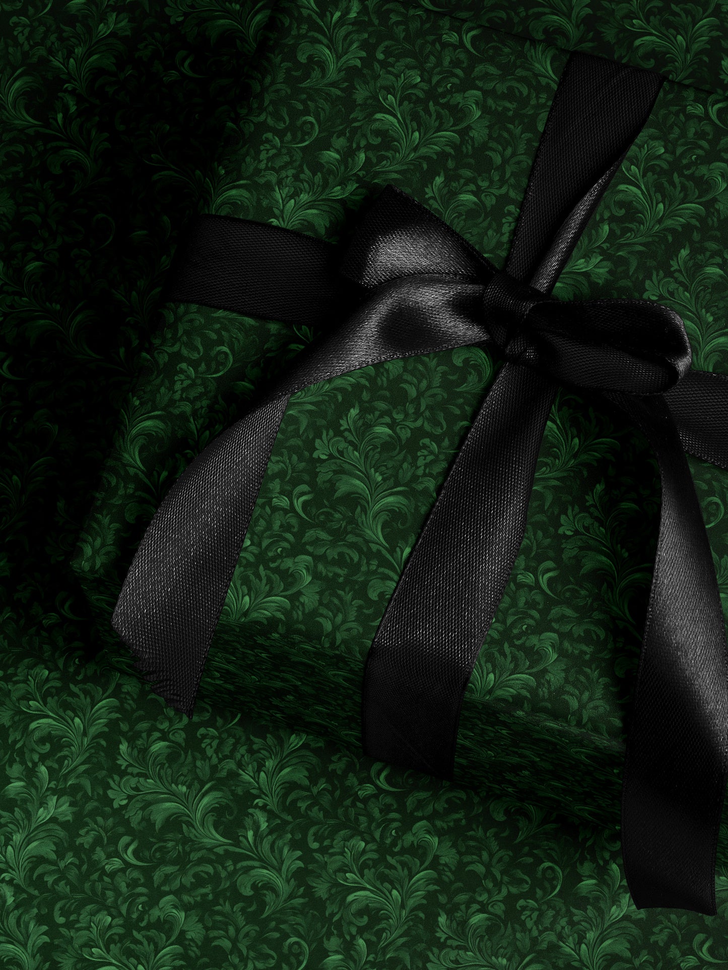 Dark Botanical Damask - Wrapping Paper | House of Parlington