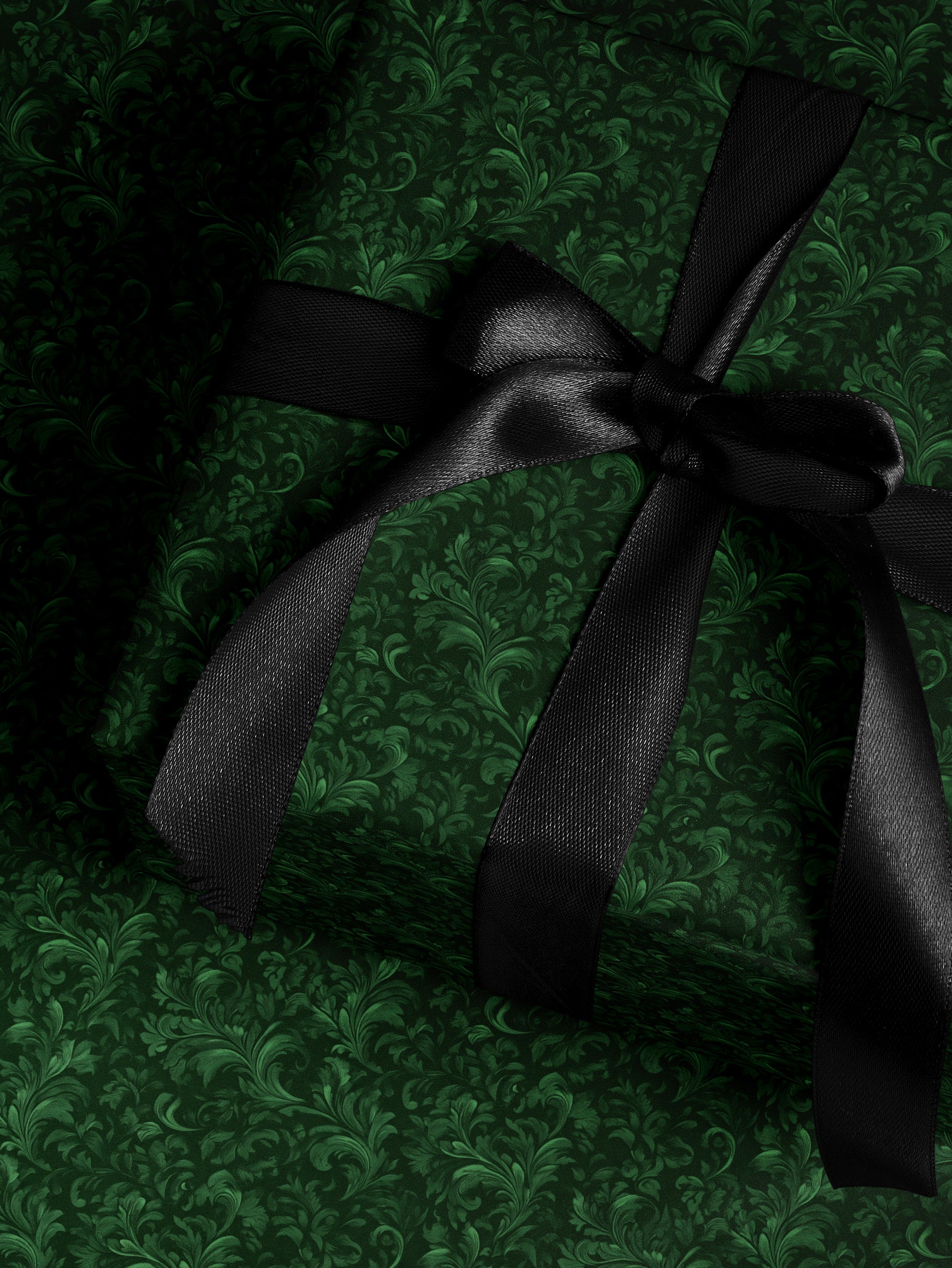 Dark Botanical Damask - Wrapping Paper | House of Parlington