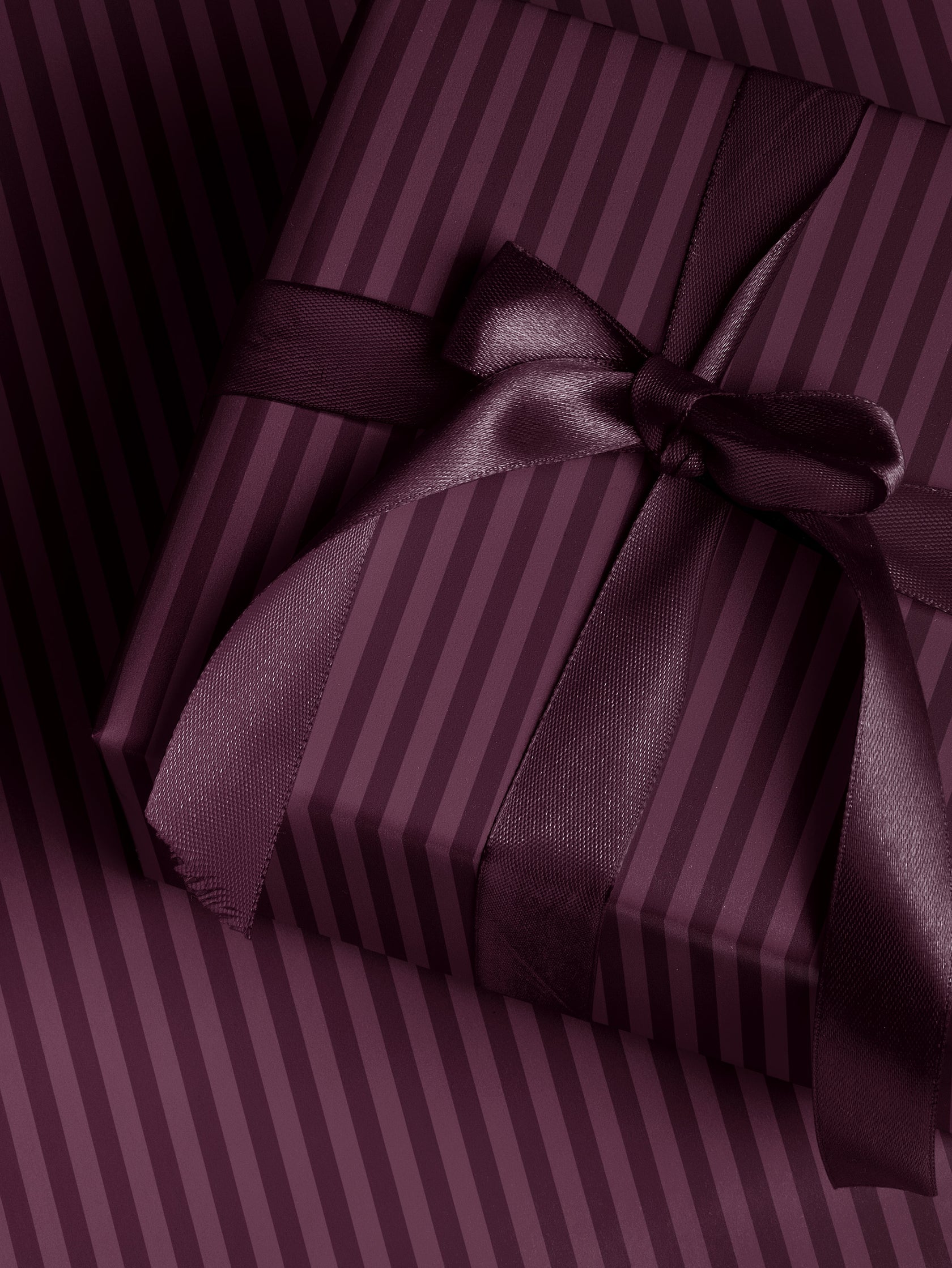 Plum Stripe Wrapping Paper, Matte & Glossy Parlington House of