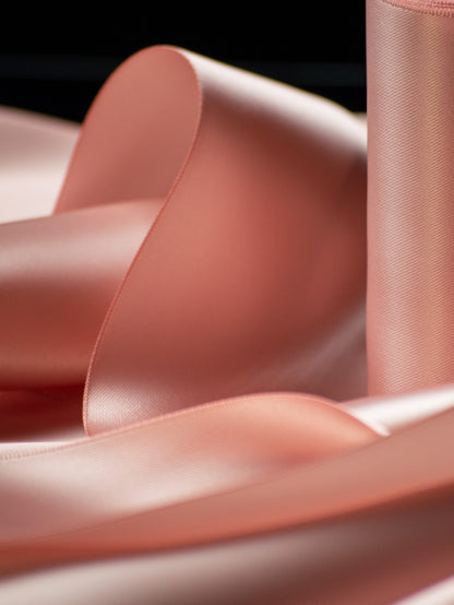 Rose Gold Double Faced Satin Ribbon - 4" | House of Parlington